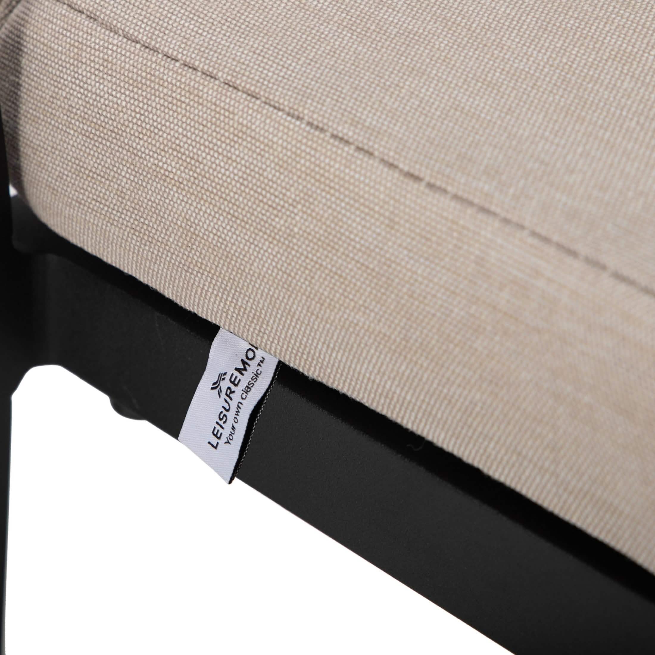 Chelsea Modern Patio Bar Chair in Powder-Coated Aluminum with Removable Cushion Beige Bar Stools Leisuremod