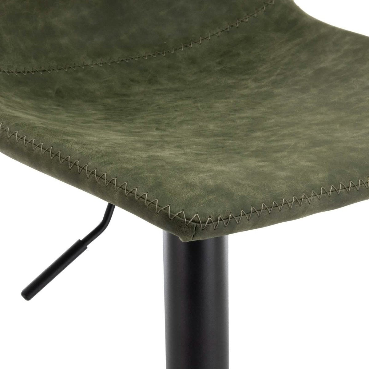 Tilbury Modern Adjustable Bar Stool with Footrest and 360-Degree Swivel Peacock Blue Bar Stools Leisuremod