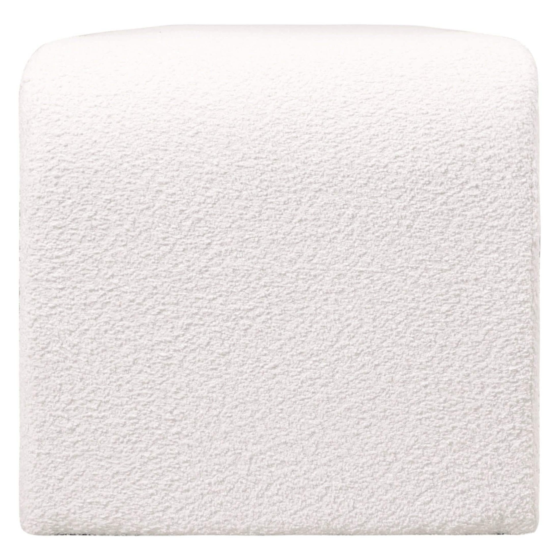 Vint 63" Wide Upholstered Bench in Boucle/Velvet with Curved Waterfall Design White BENCH Leisuremod