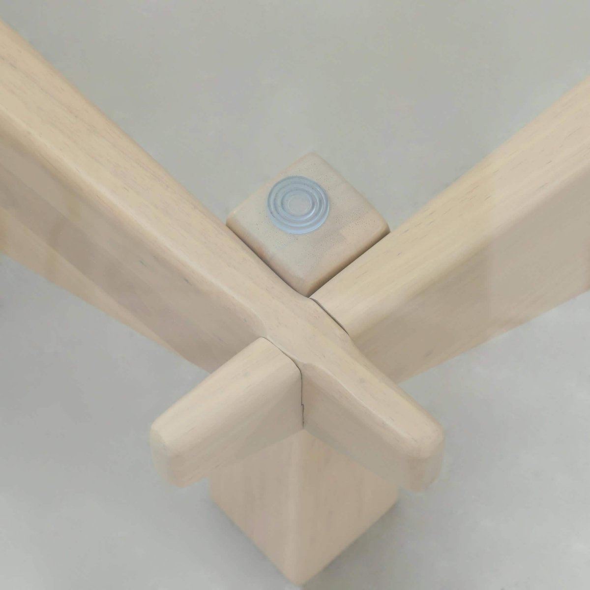 Imperial Triangular Coffee Table with a Glass Tabletop and Wood Base Natural Wood Coffee Table Leisuremod