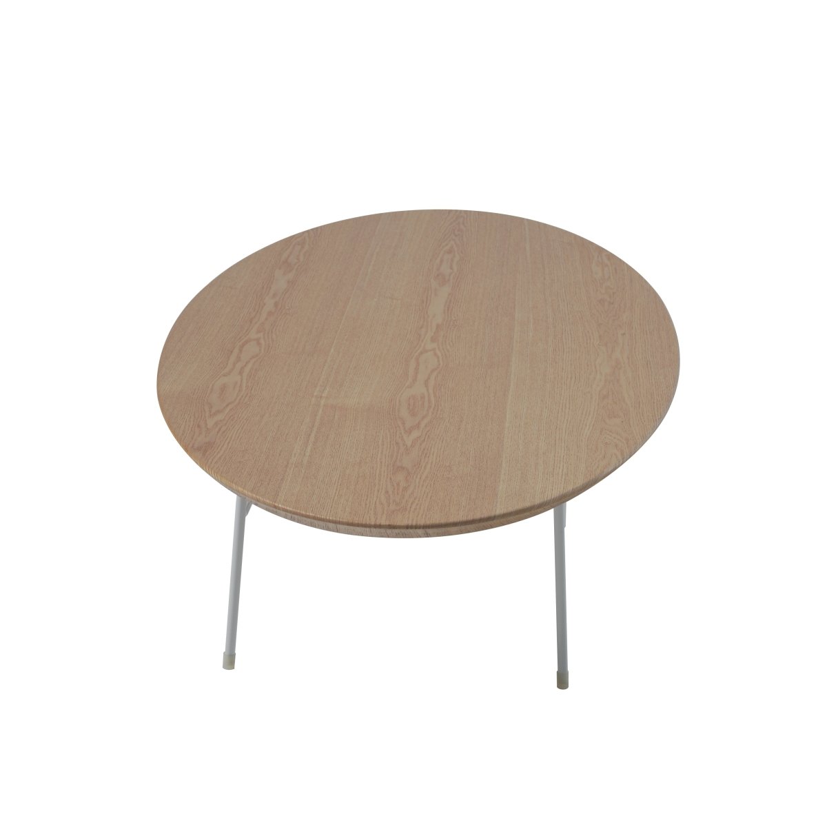 Leisuremod Coffee Table Rossmore Oval Coffee Table with MDF Wood Tabletop in Black/White Steel Frame