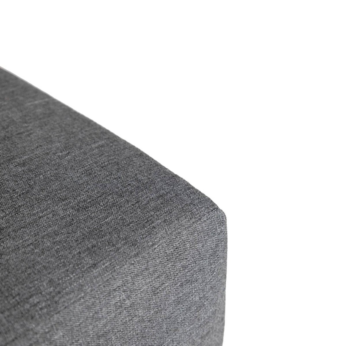 Leisuremod Conversation Set Chelsea Modern 6-Piece Patio Sectional Set in Black Aluminum with Removable Cushions