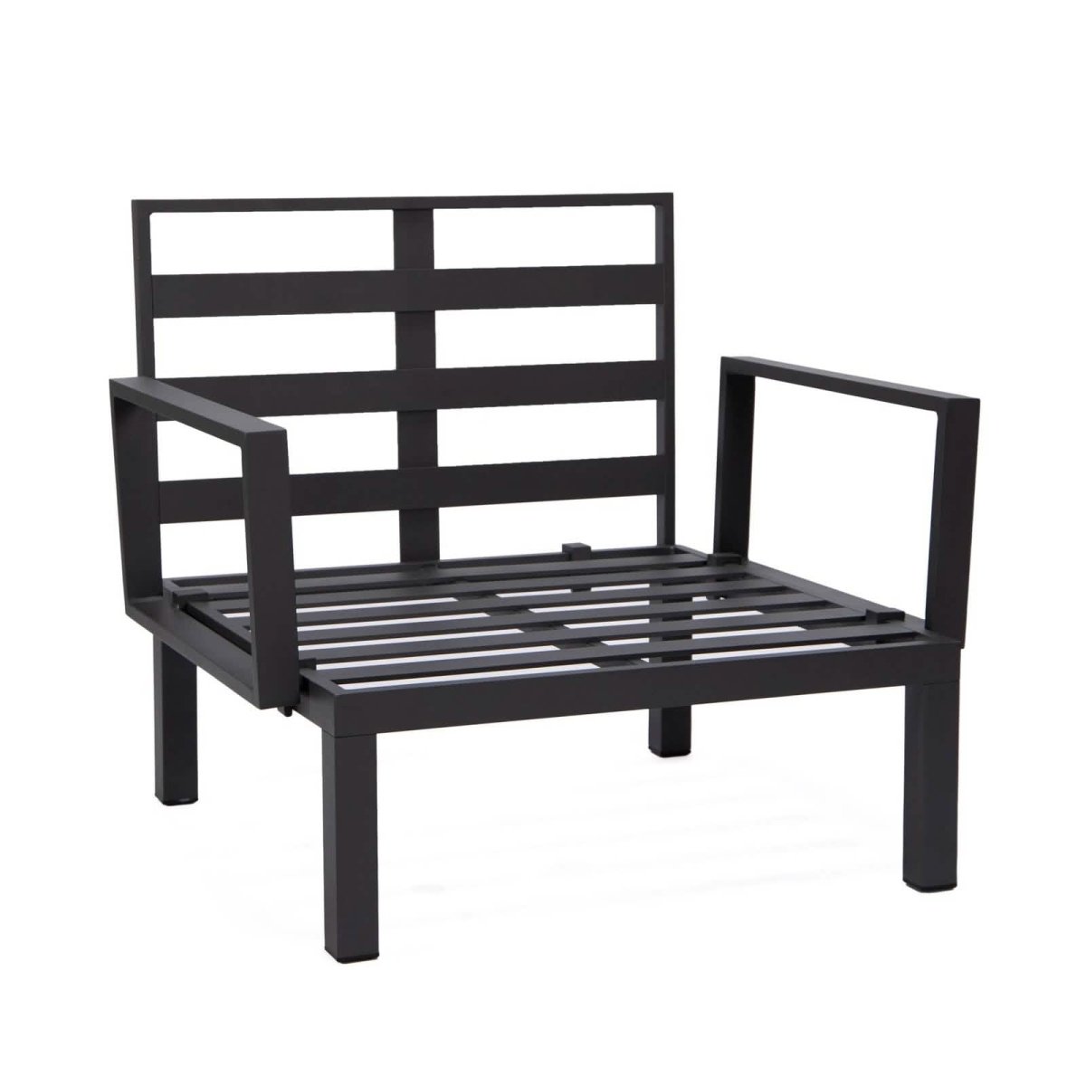 Hamilton 7-Piece Aluminum Patio Conversation Set With Fire Pit Table And Cushions Conversation Set Leisuremod