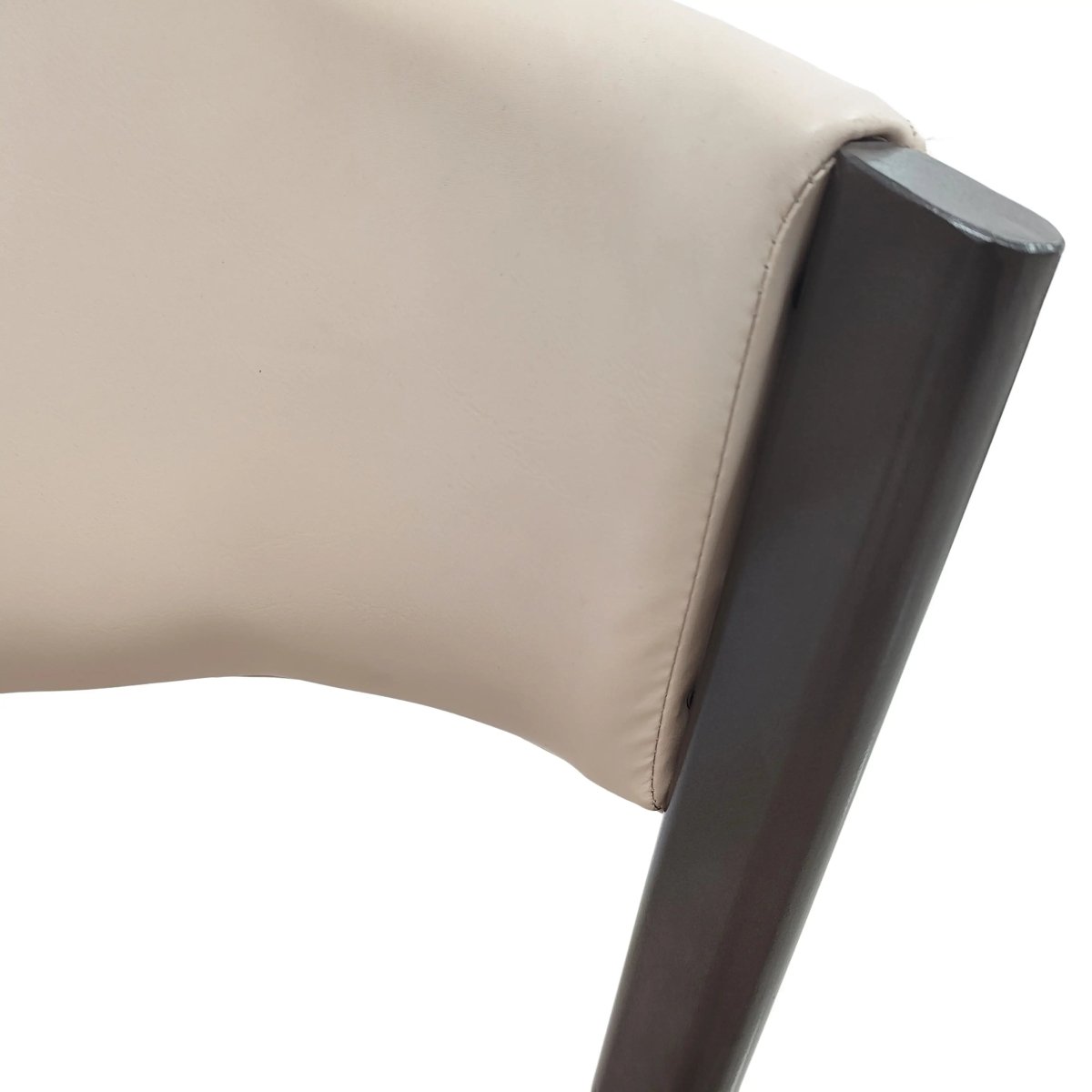 Leisuremod Dining Chair Aspen Dining Chairs Upholstered in Leather with Black Metal Legs