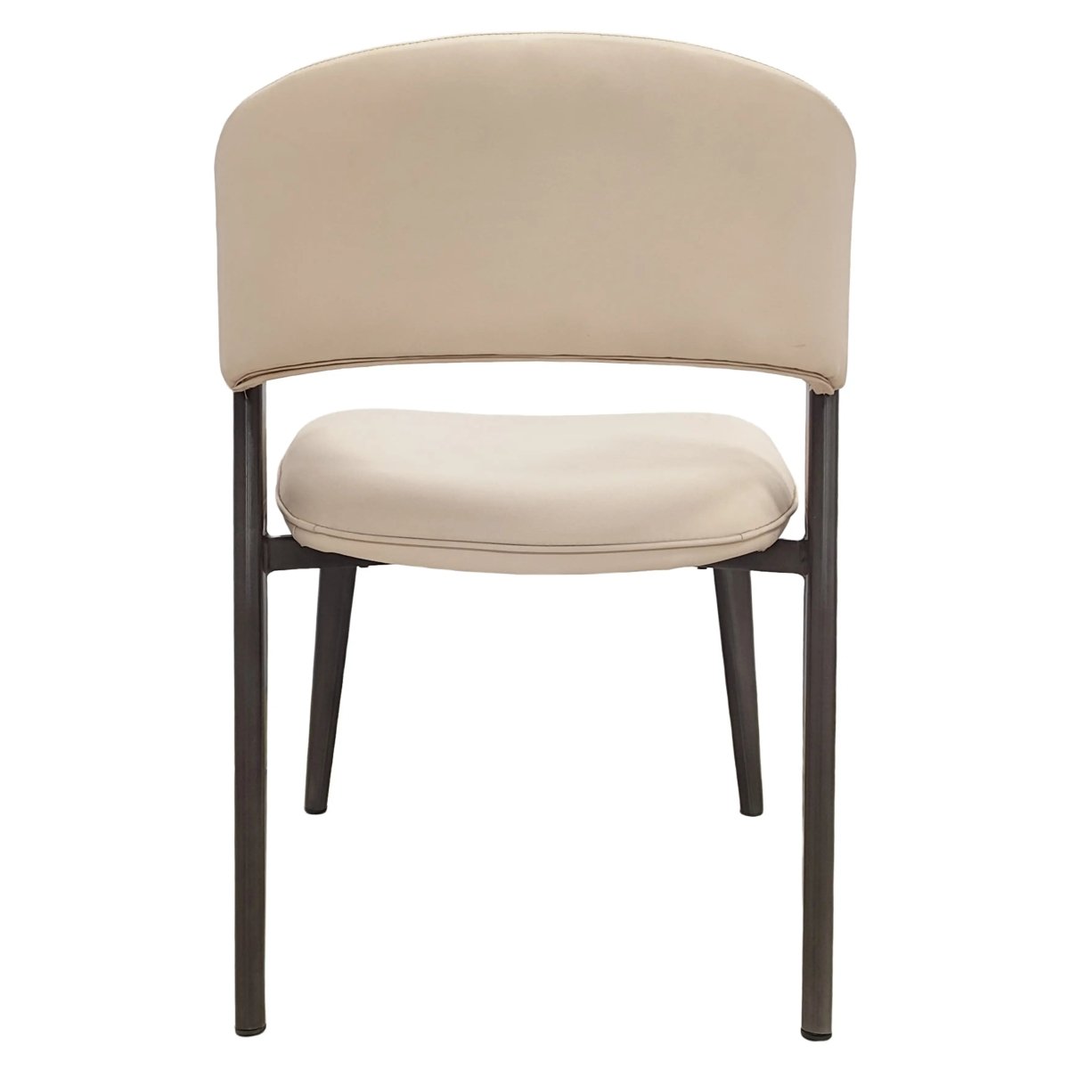 Leisuremod Dining Chair Aspen Dining Chairs Upholstered in Leather with Black Metal Legs