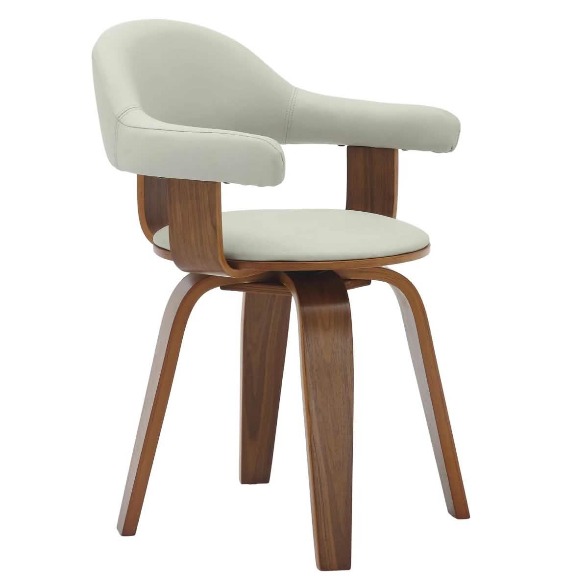 Brivo Modern Wooden Dining Chair With Walnut Color Frame Grey Dining Chair Leisuremod