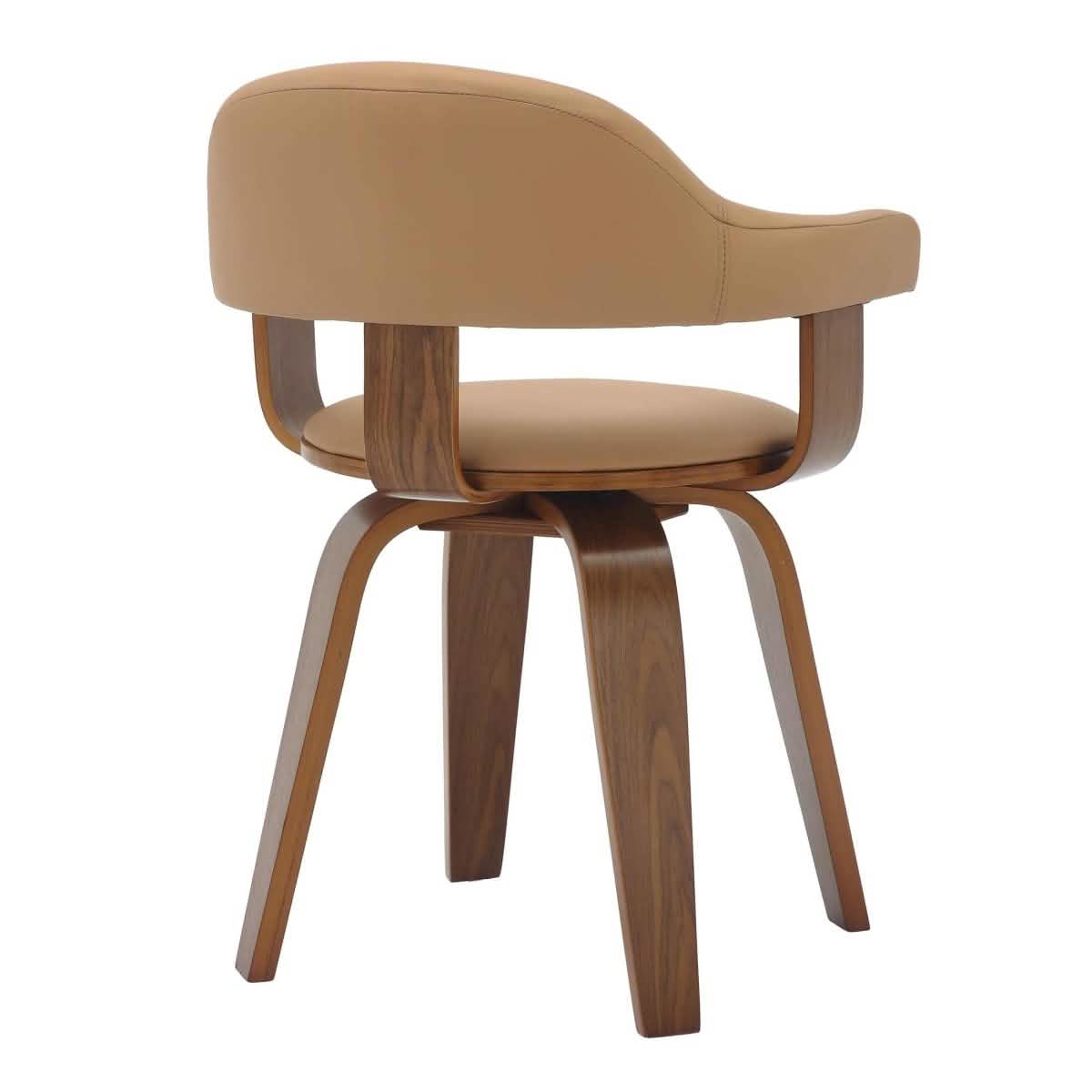Brivo Modern Wooden Dining Chair With Walnut Color Frame Brown Dining Chair Leisuremod