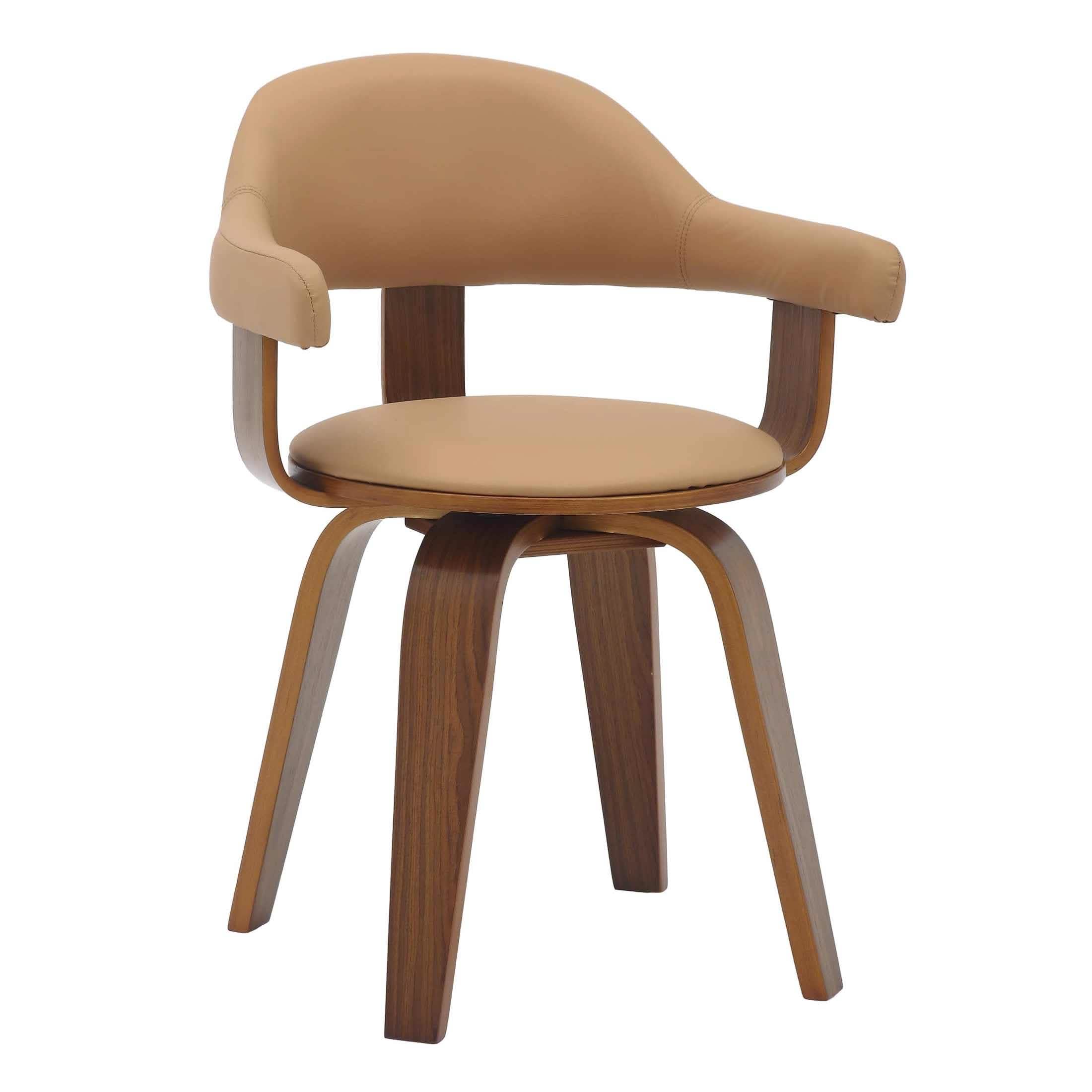 Brivo Modern Wooden Dining Chair With Walnut Color Frame Brown Dining Chair Leisuremod