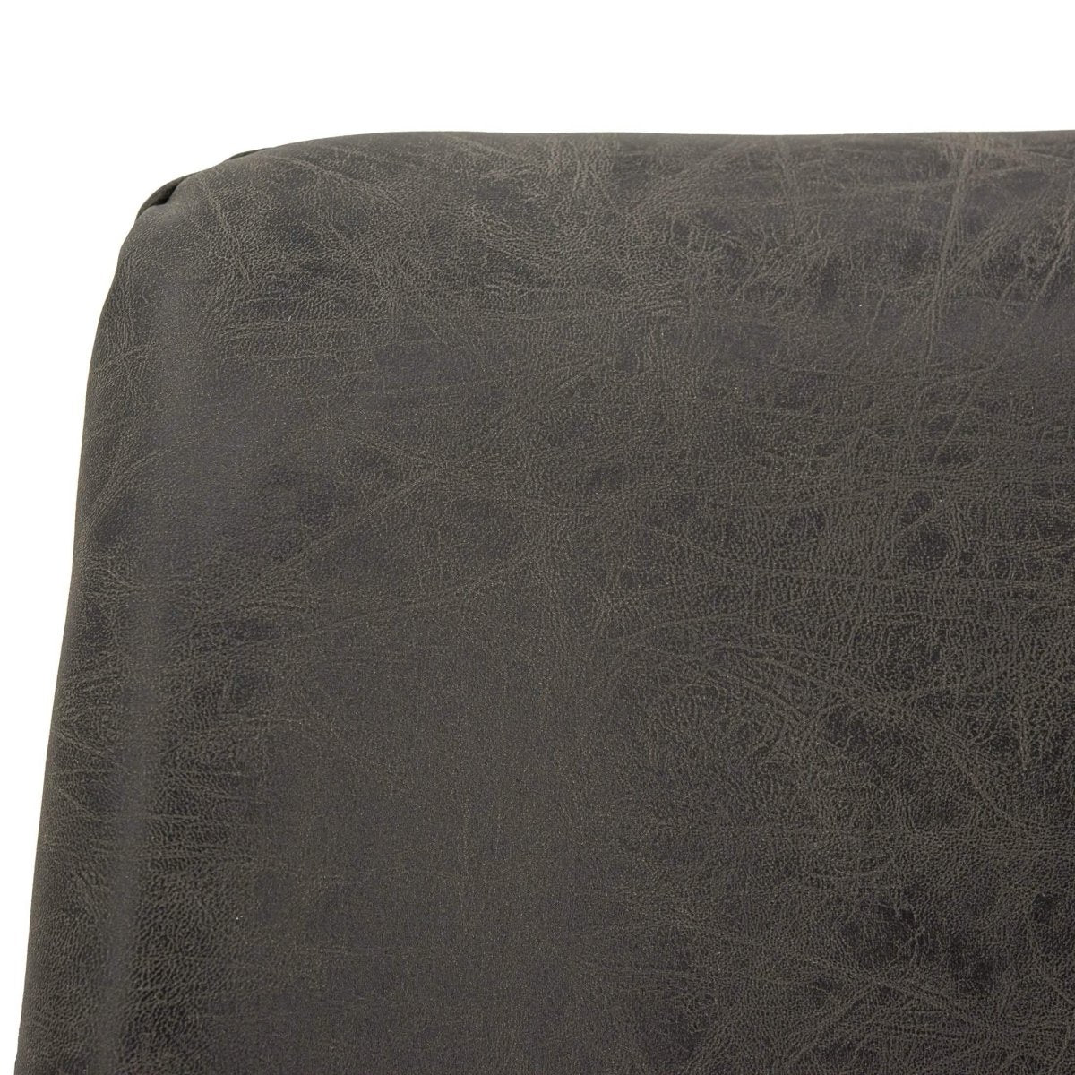 Leisuremod Dining Chair Markley Leather Dining Chair With Black/Gold Metal Legs