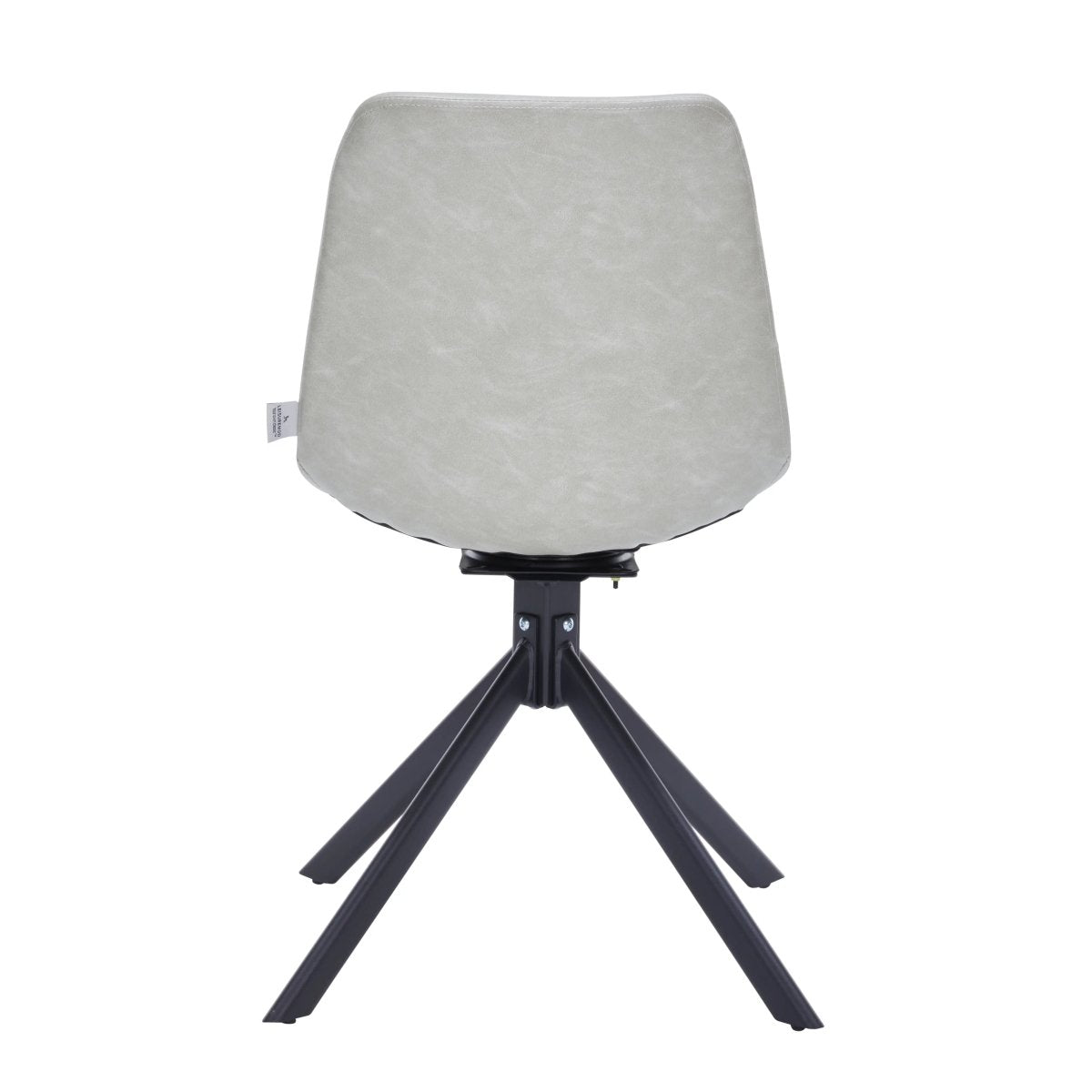 Leisuremod Dining Chair Markley Swivel Leather Dining Side Chair with Durable Iron Legs Set of 2