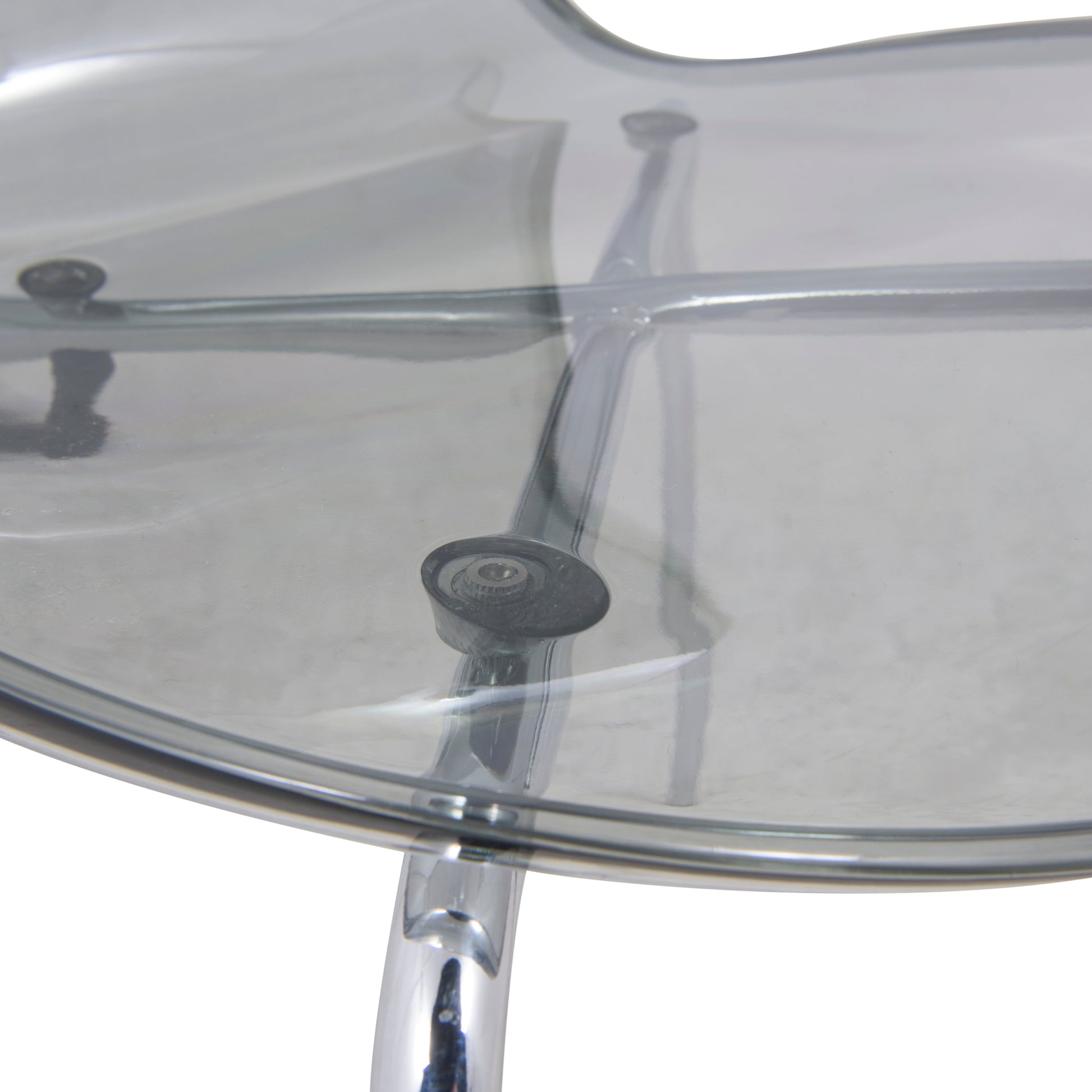 Leisuremod Dining Chair Oyster Modern Stackable Dining Side Chair with Chrome/White/Black Stainless Steel Legs