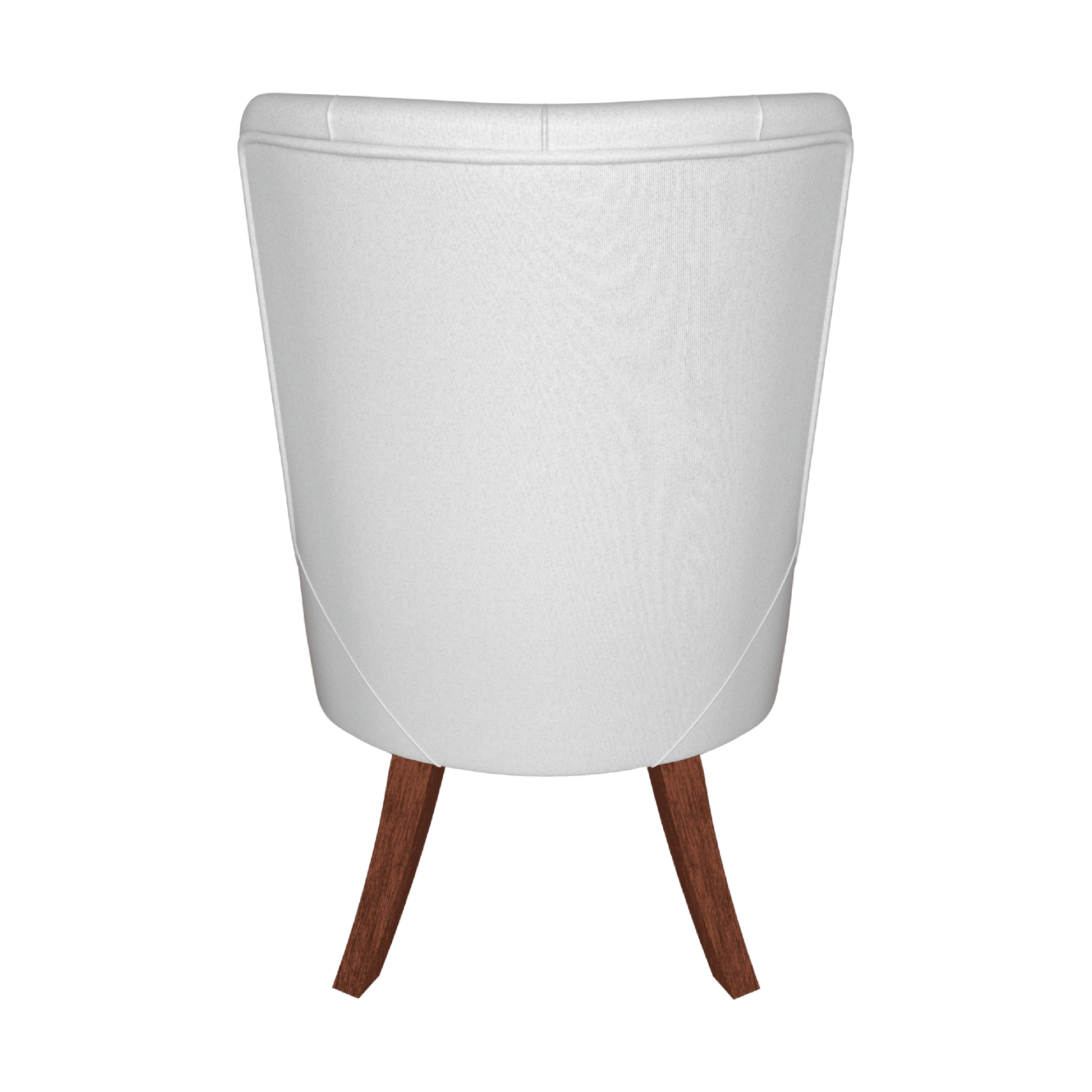 Spruce Dining Chair in Leather/Velvet with Diamond-Tufted Design and Rubberwood Legs Light Grey Dining Chair Leisuremod