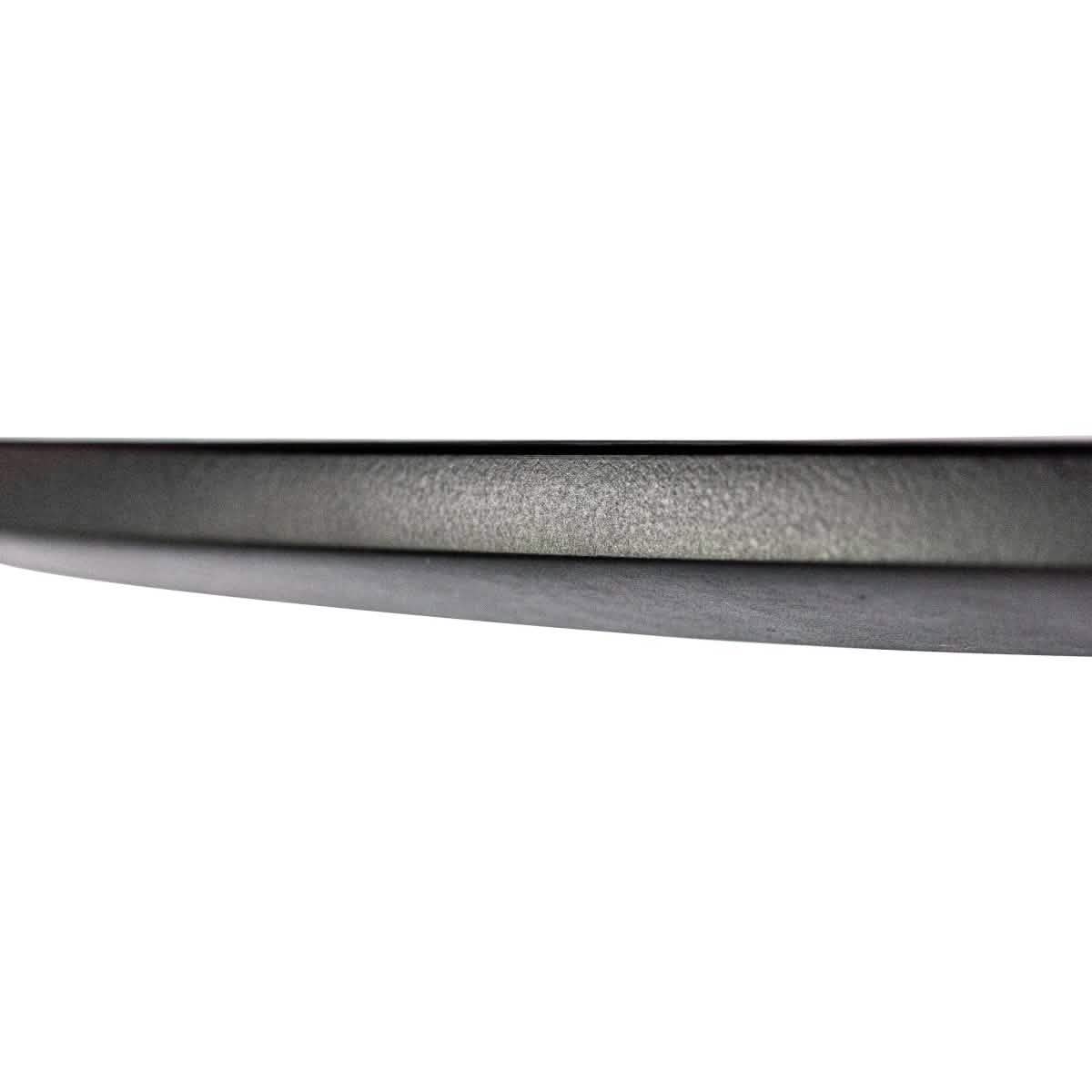 Bristol 5-Piece Dining Set 35" MDF Round Table with 4 ABS Plastic Side Chair in Chrome Transparent Black Dining Set Leisuremod