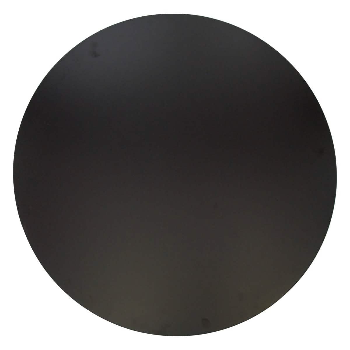 Bristol 5-Piece Dining Set 35" MDF Round Table with 4 ABS Plastic Side Chair in Chrome Transparent Black Dining Set Leisuremod