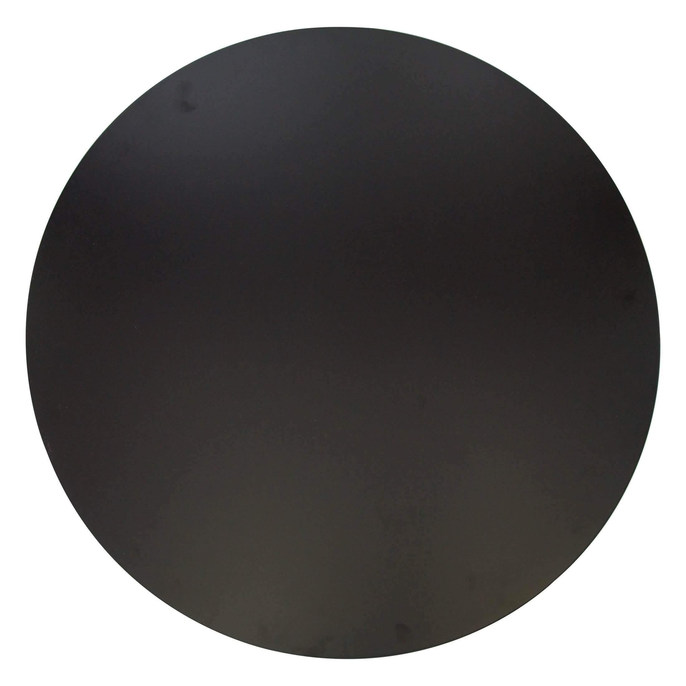 Bristol 5-Piece Dining Set 35" MDF Round Table with 4 ABS Plastic Side Chair in Chrome Clear Dining Set Leisuremod