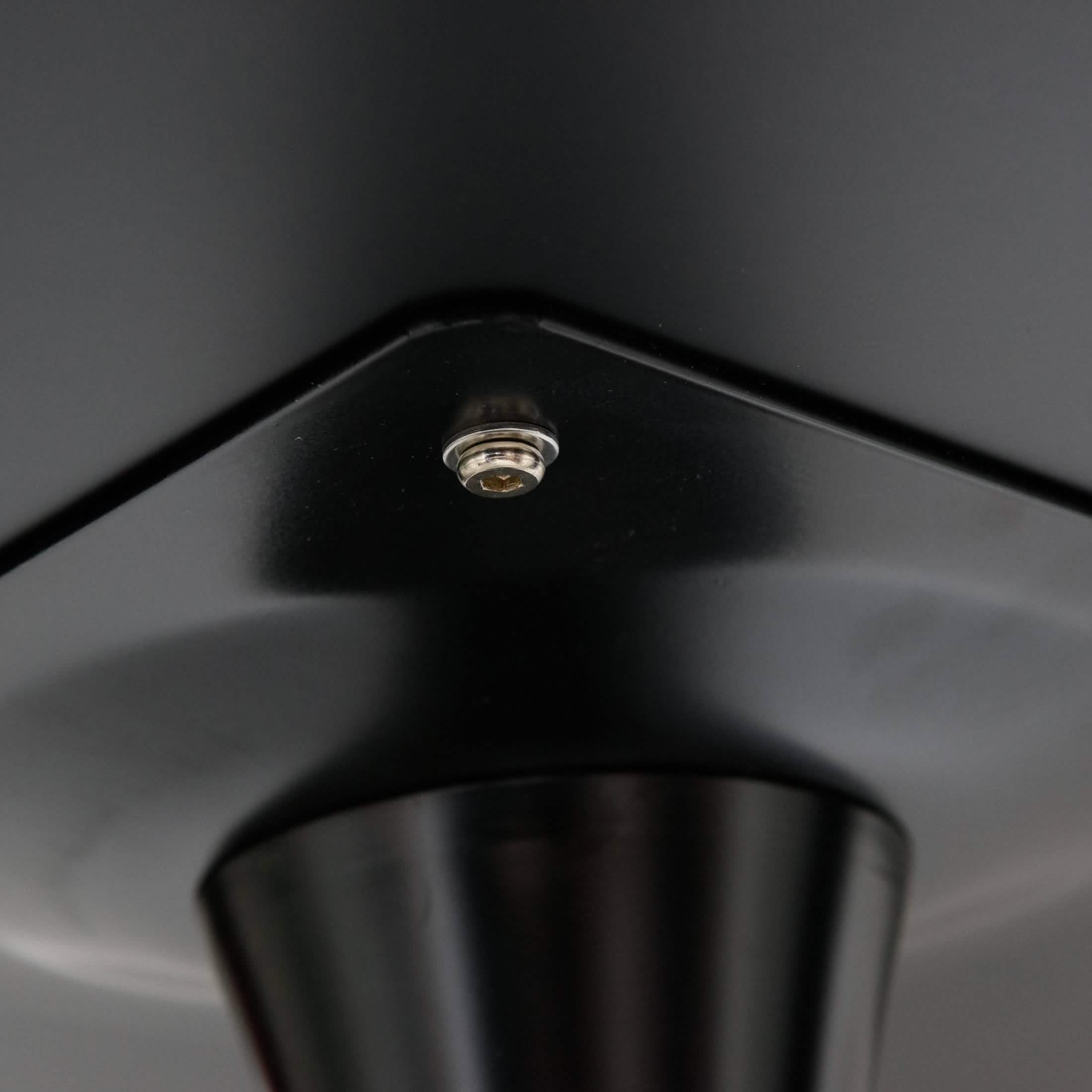 Bristol 5-Piece Dining Set 35" Round Dining Table in Black Iron - 4 ABS Plastic Side Chair in Chrome Clear Dining Set Leisuremod