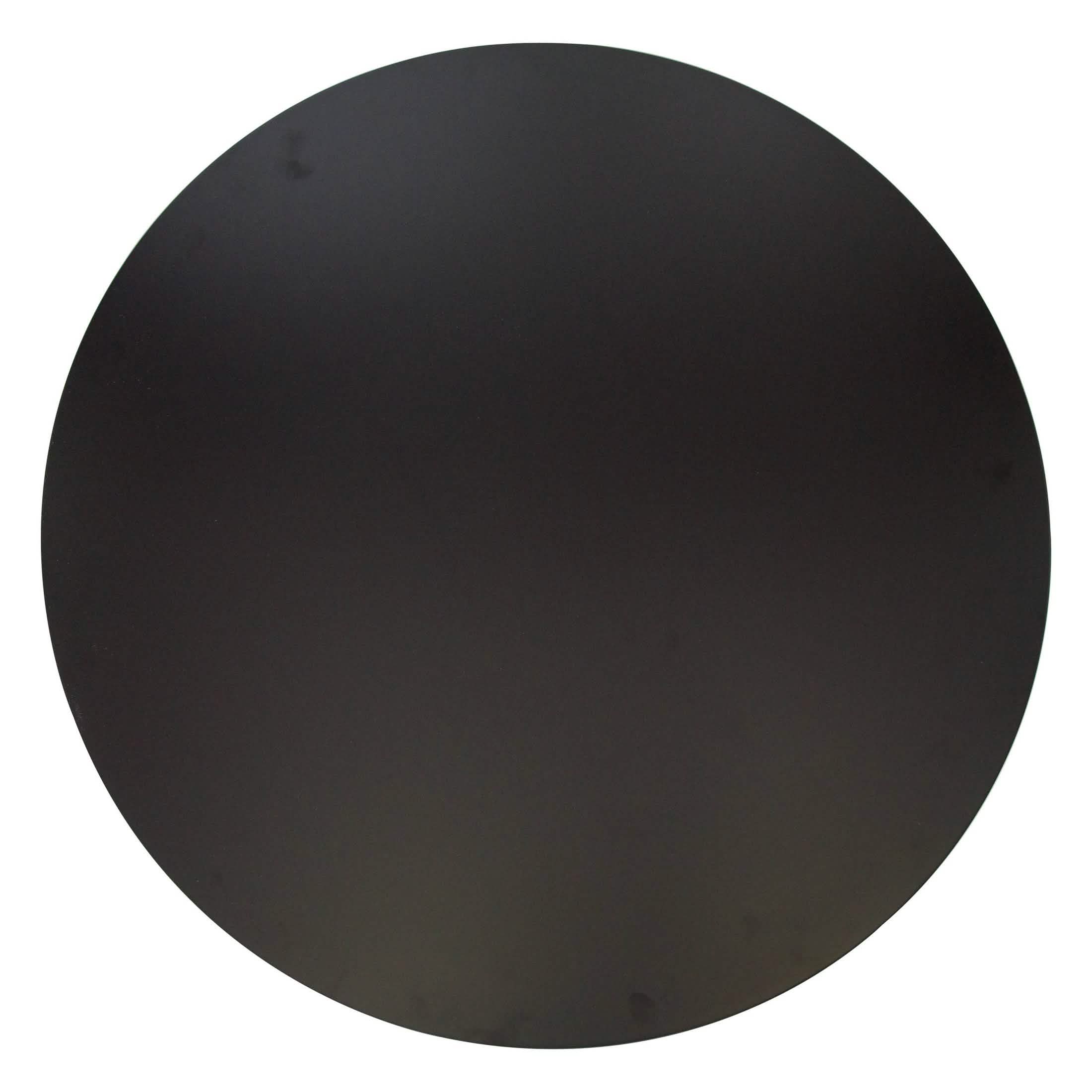 Bristol 5-Piece Dining Set 35" Round Dining Table in Black Iron - 4 ABS Plastic Side Chair in Gold Transparent Blue Dining Set Leisuremod