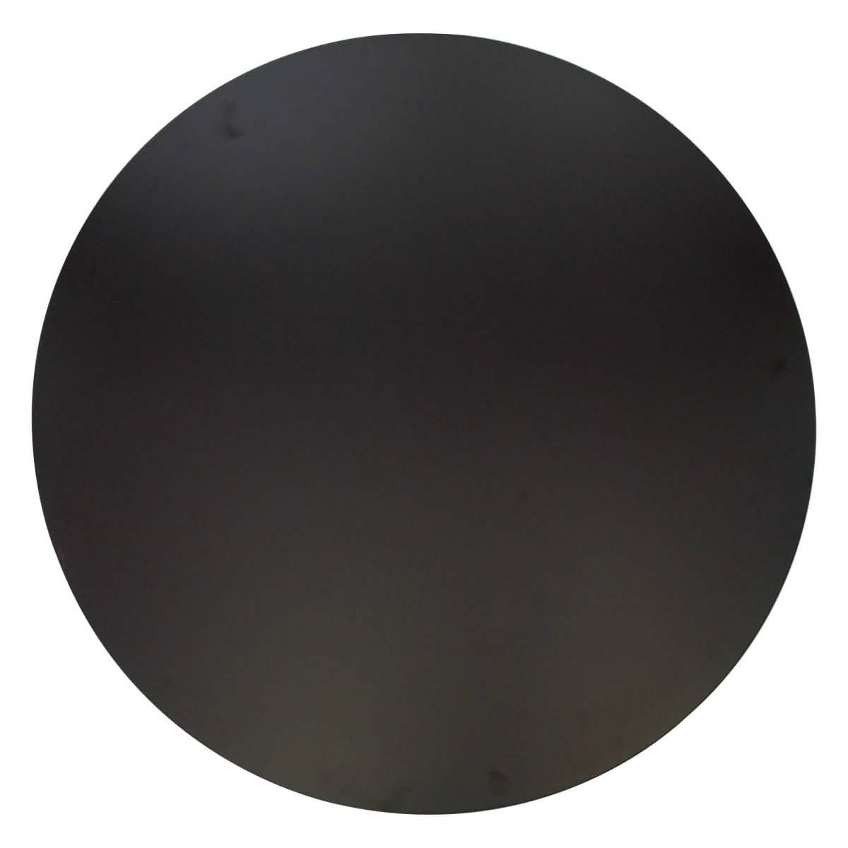 Bristol 5-Piece Dining Set 35" Round Dining Table in Black Iron - 4 ABS Plastic Side Chair in Gold Transparent Black Dining Set Leisuremod