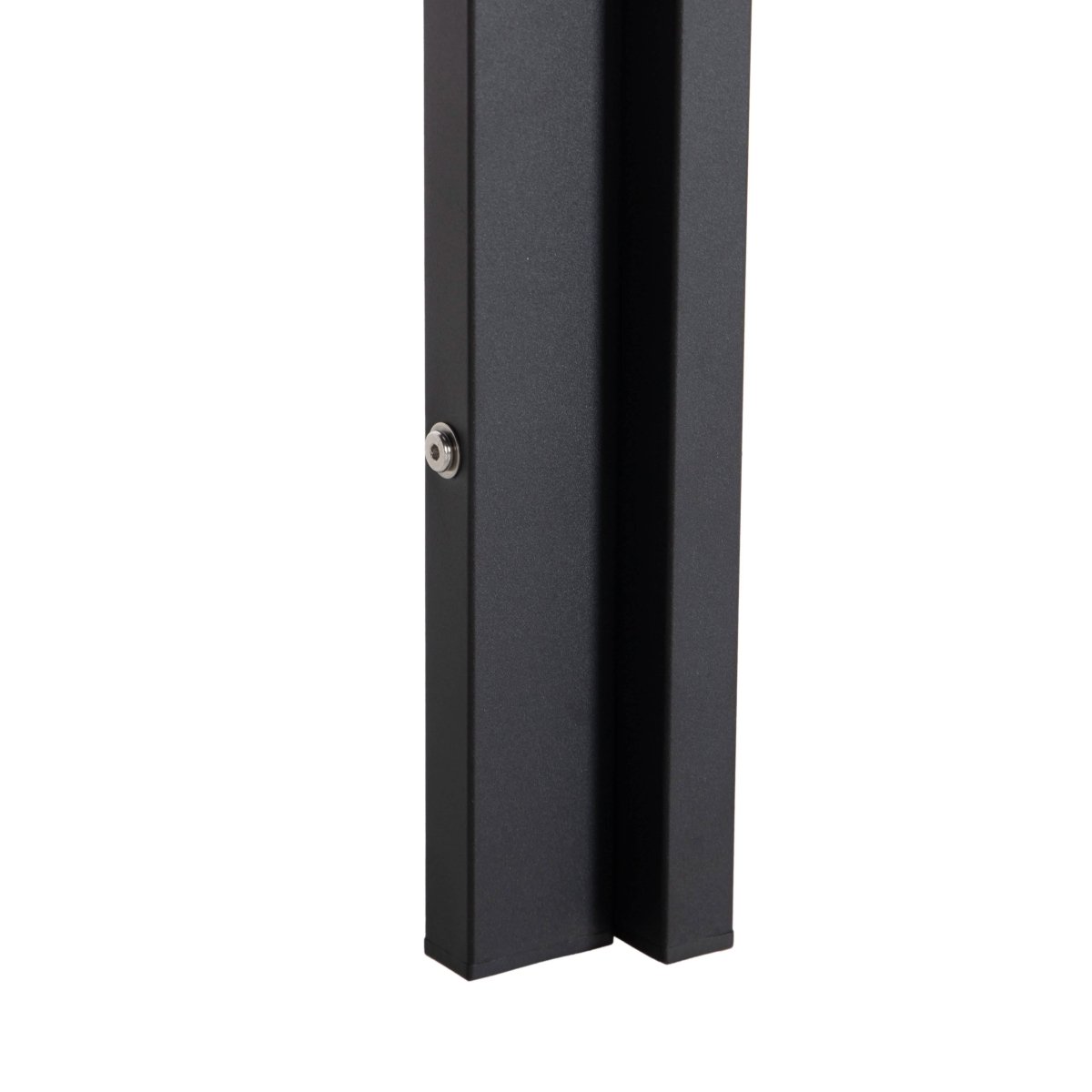 Chelsea 5-Piece Patio Dining Set with 48" Round Aluminum Dining Table and 4 Dining Armchair Black Dining Set Leisuremod