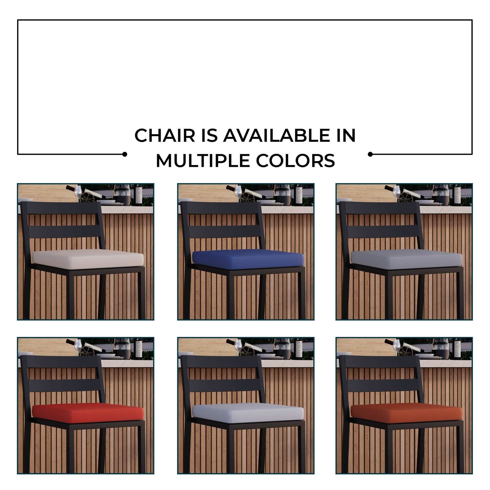 Chelsea 7-Piece Patio Bar Set: Aluminum Fire Pit Table with Tank Holder & 6 Barstools with Cushions Beige Dining Set Leisuremod