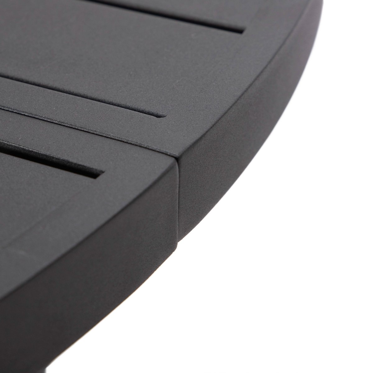 Chelsea 7-Piece Patio Dining Set with 60" Round Aluminum Dining Table and 6 Dining Armchair Beige Dining Set Leisuremod