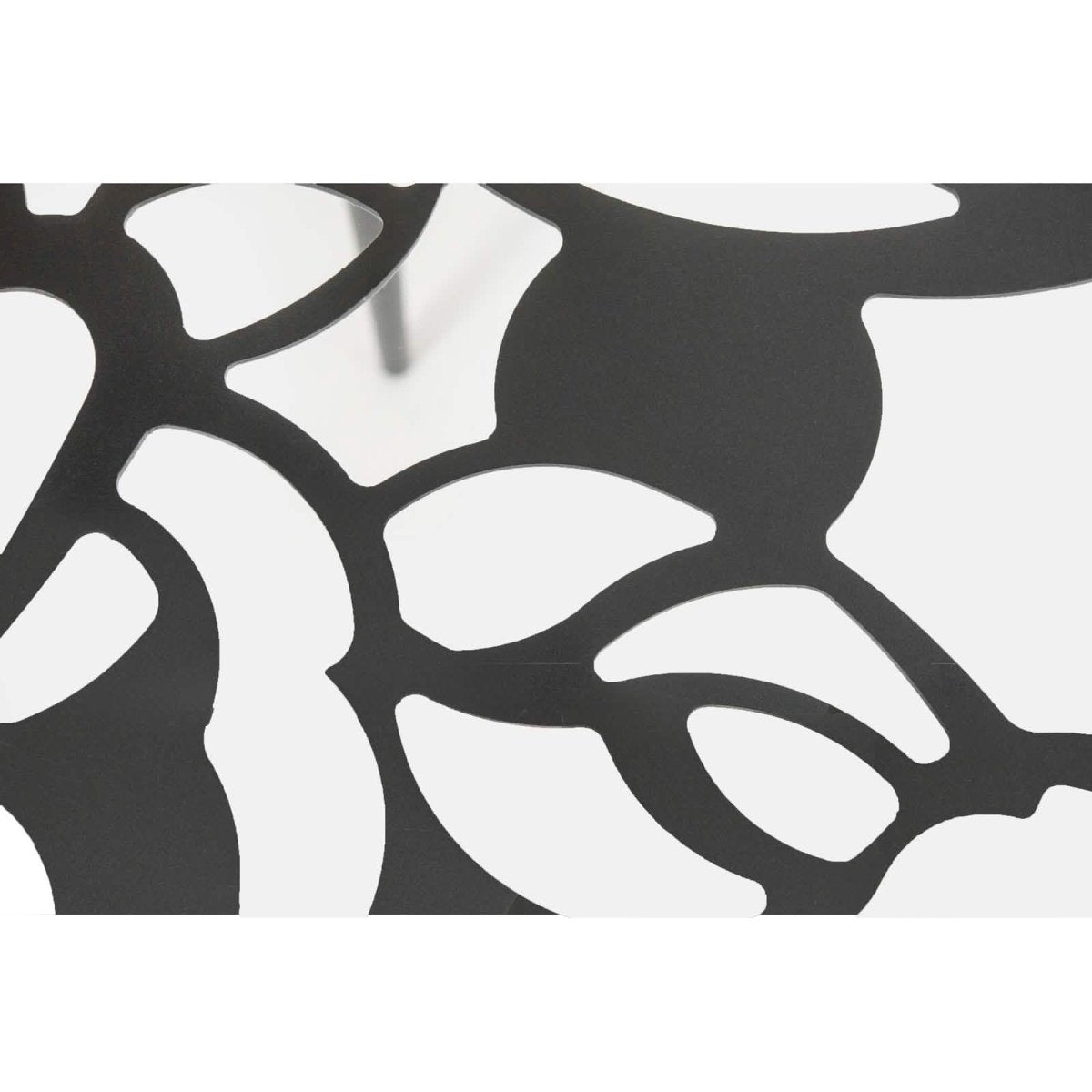 Devon 5-Piece Patio Dining Set: Aluminum Table with Glass Top & 4 Stackable Flower Chairs Brown Dining Set Leisuremod