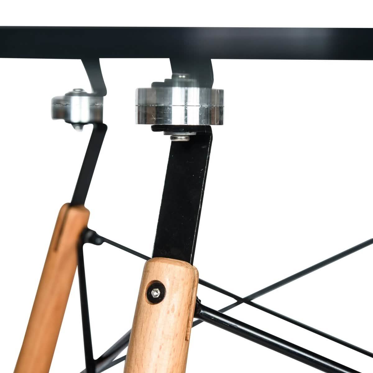 Dover 3-Piece Dining Set with Round Clear Glass Top Bistro Table and 2 Plastic Chairs Clear Dining Set Leisuremod