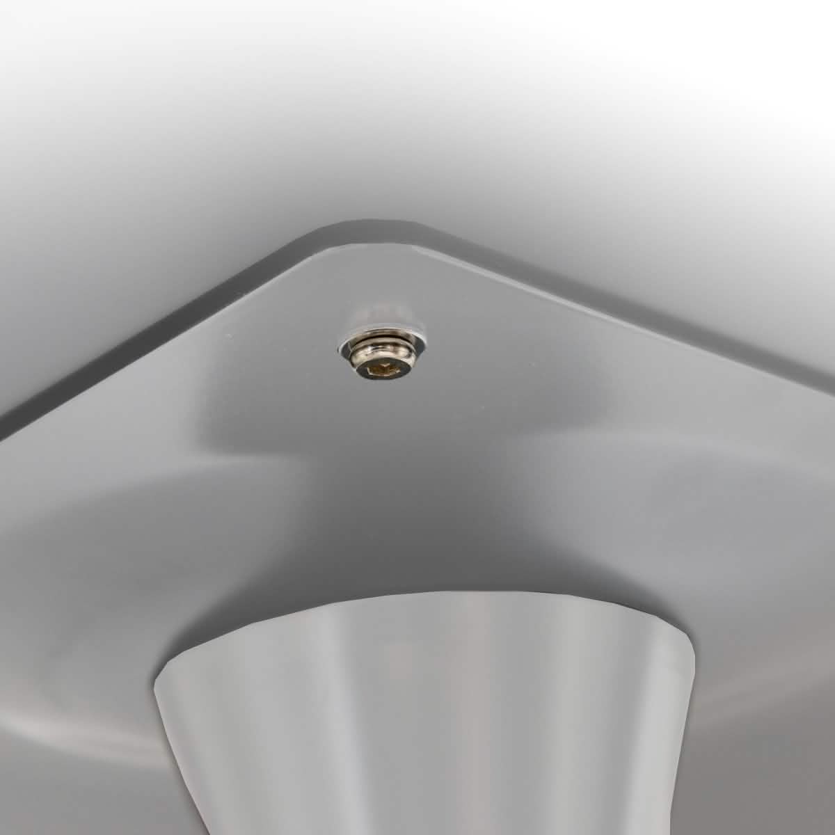 LeisureMod 5-Piece Dining Set Round White MDF Table and 4 Acrylic Chairs with White Base Transparent Black Dining Set Leisuremod