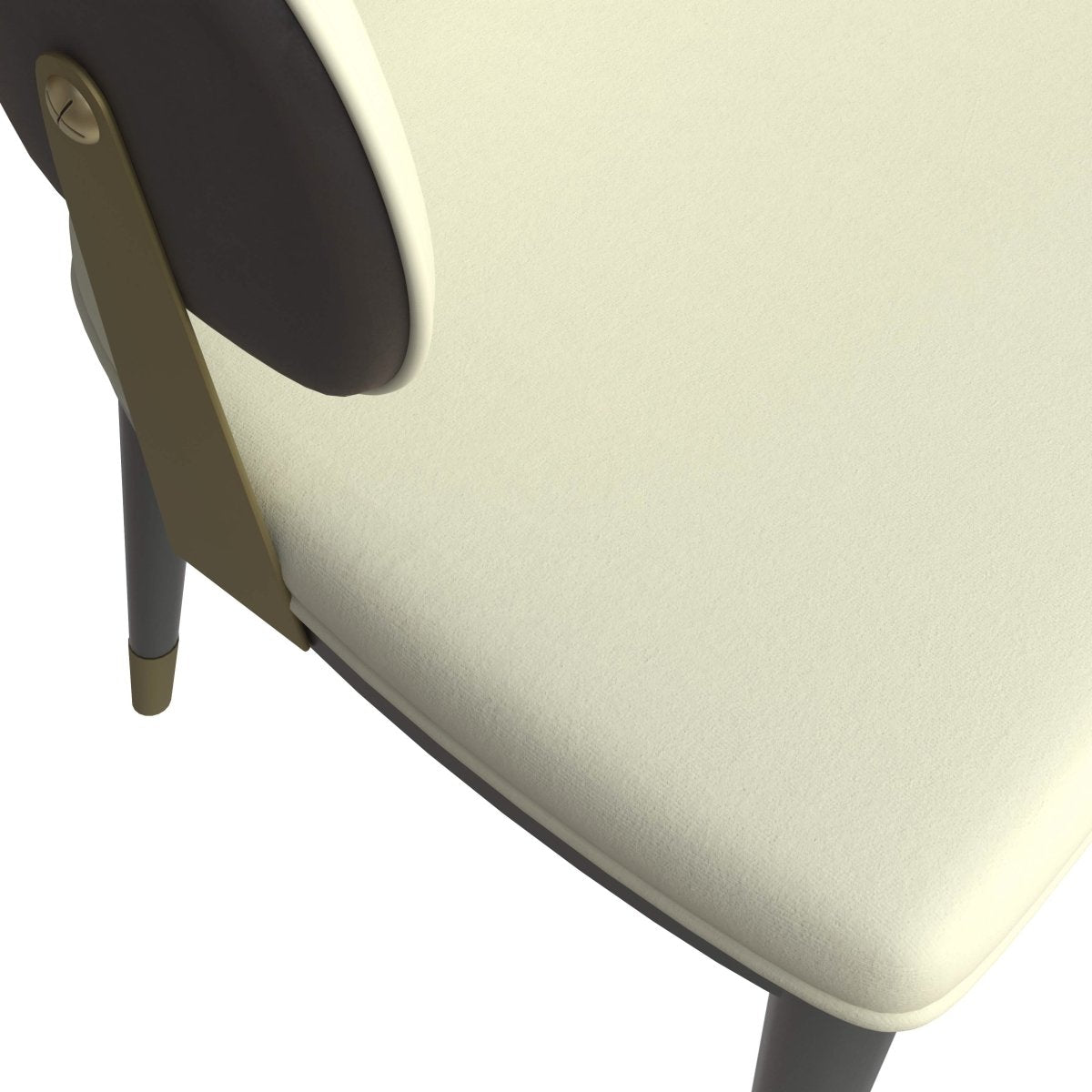 Verve 5-Piece Dining Set with 36" Round Resin Top Table and 4 Leather Dining Chair Black Dining Set Leisuremod