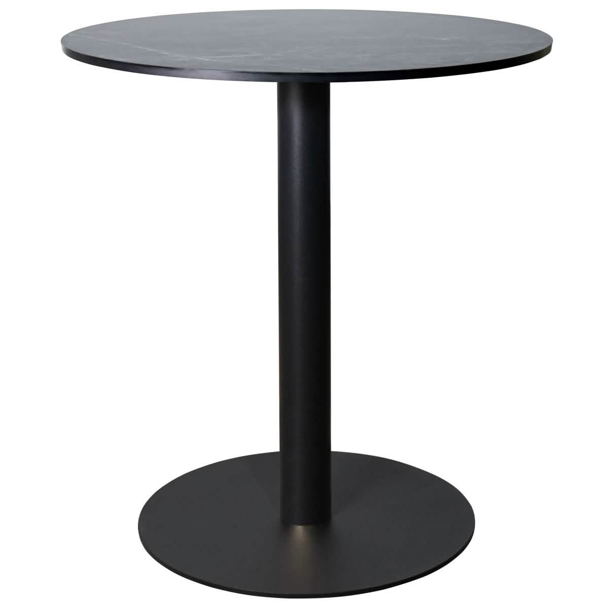 Leisuremod Dining Table Black / 36 Inches / Black Vail Collection Dining Table Black/Gold Base With 27"/36" Round Black MDF Top