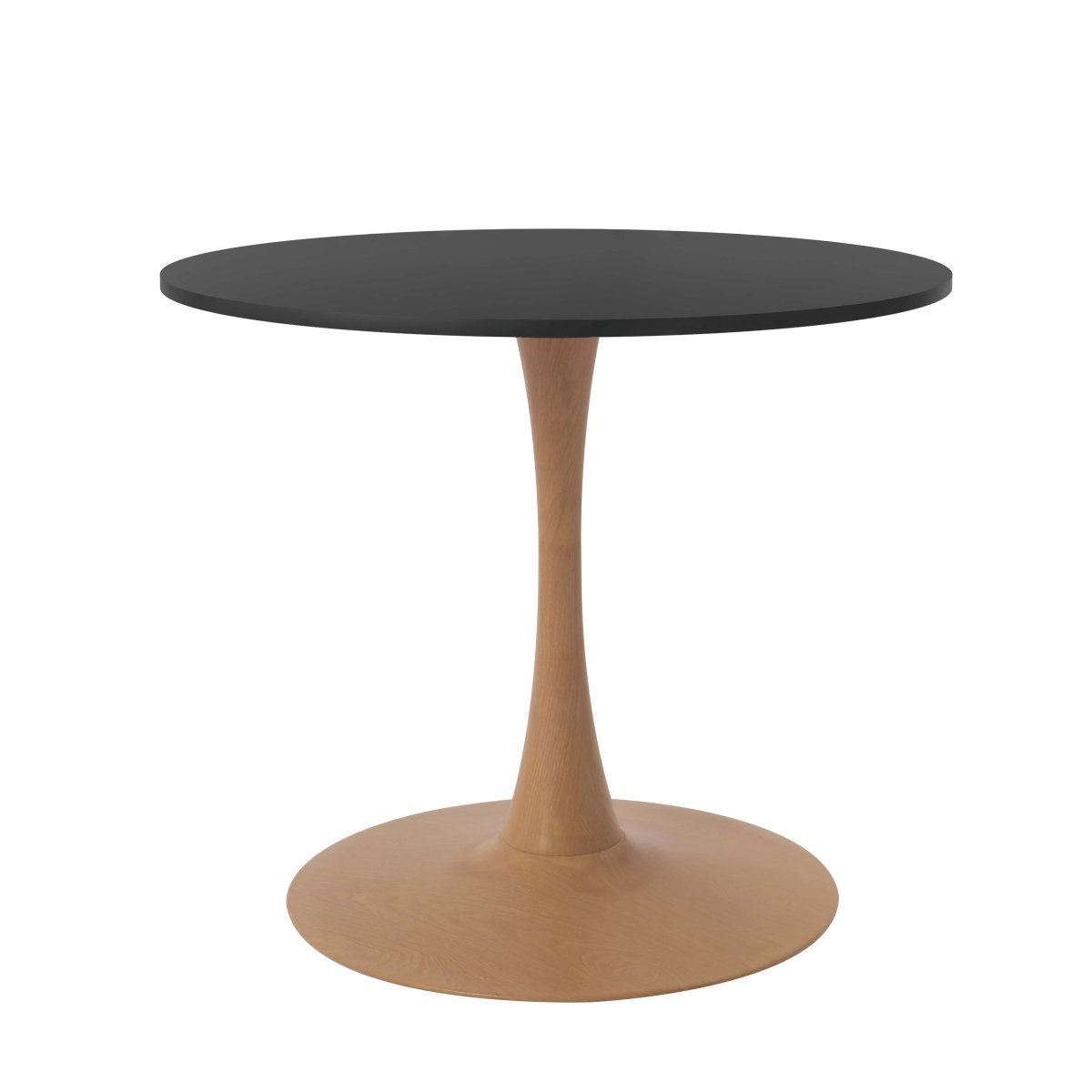 Leisuremod Dining Table Bristol 24"/27"/31" Round Dining Table Wood Transfer Cherry/Natural/Walnut Base with MDF Table Top