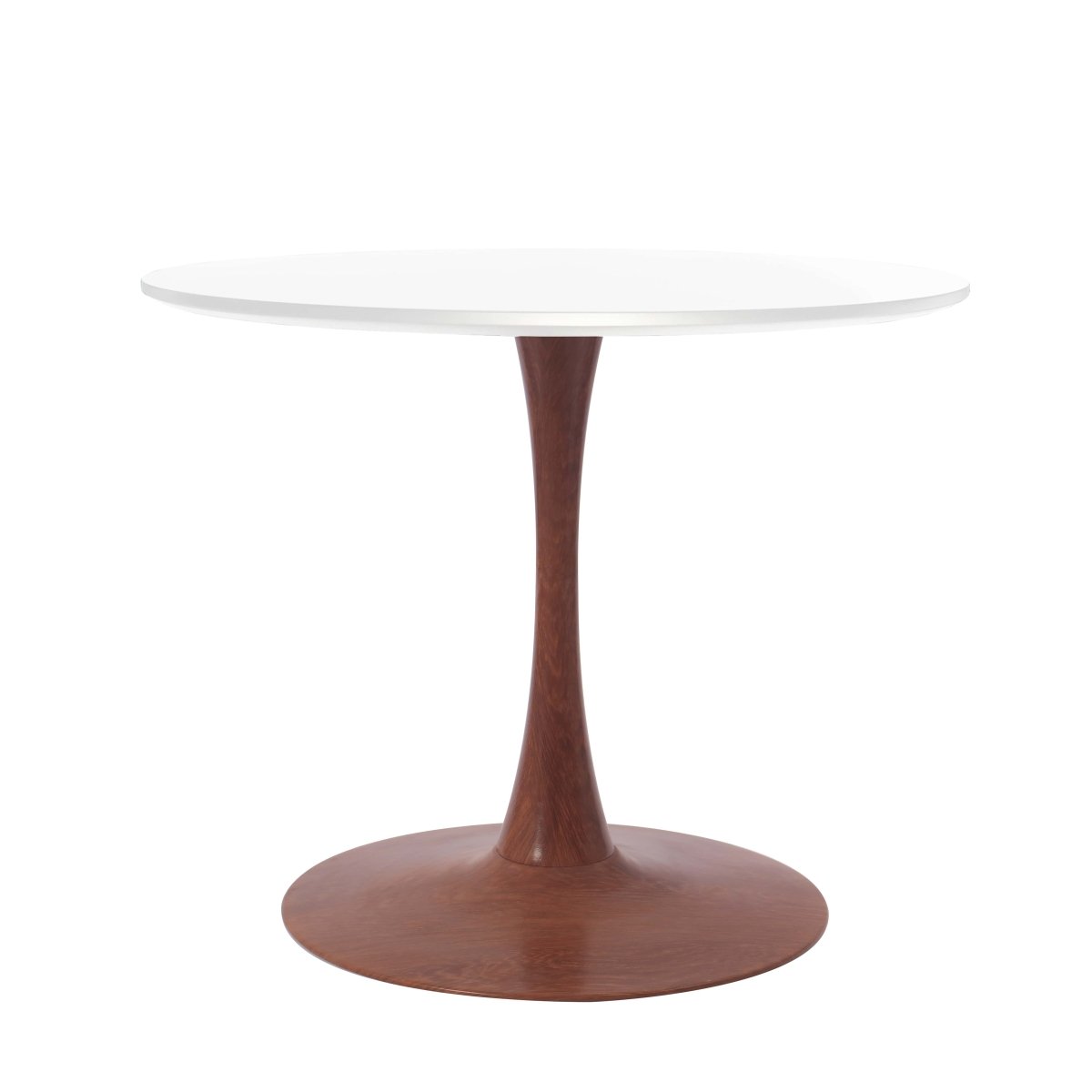 Leisuremod Dining Table Bristol 24"/27"/31" Round Dining Table Wood Transfer Cherry/Natural/Walnut Base with MDF Table Top