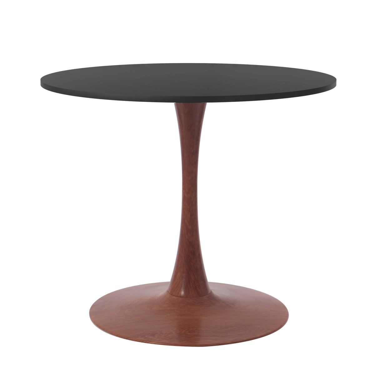 Leisuremod Dining Table Bristol 24"/27"/31" Round Dining Table Wood Transfer Cherry/Natural/Walnut Base with MDF Table Top