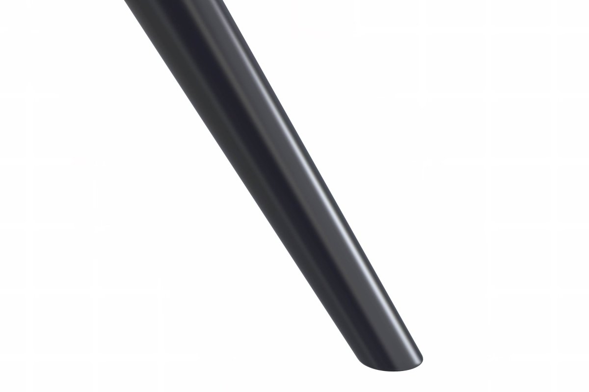 Elega Rectangular Dining Table with Sintered Stone/Glass Rectangular Top and Black Stainless Steel Base Sintered Stone 55 Inches Wide Light Grey Dining Table Leisuremod