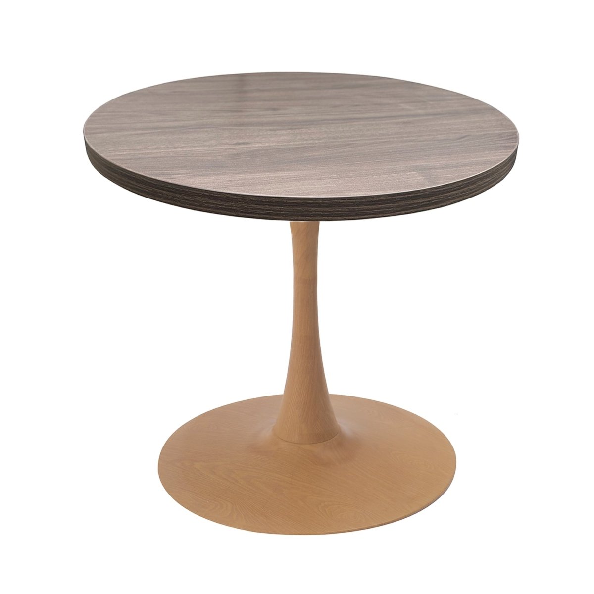 Leisuremod Dining Table Natural / 27" / Dark Walnut Bristol 24"/27"/31" Round Dining Table Wood Transfer Cherry/Natural/Walnut Base with MDF Table Top