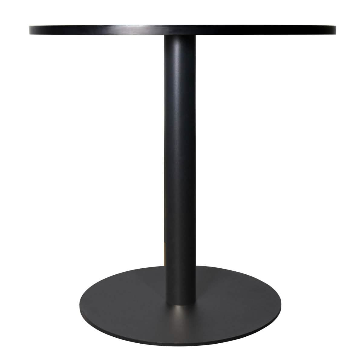 Leisuremod Dining Table Vail Collection Dining Table Black/Gold Base With 27"/36" Round Black MDF Top
