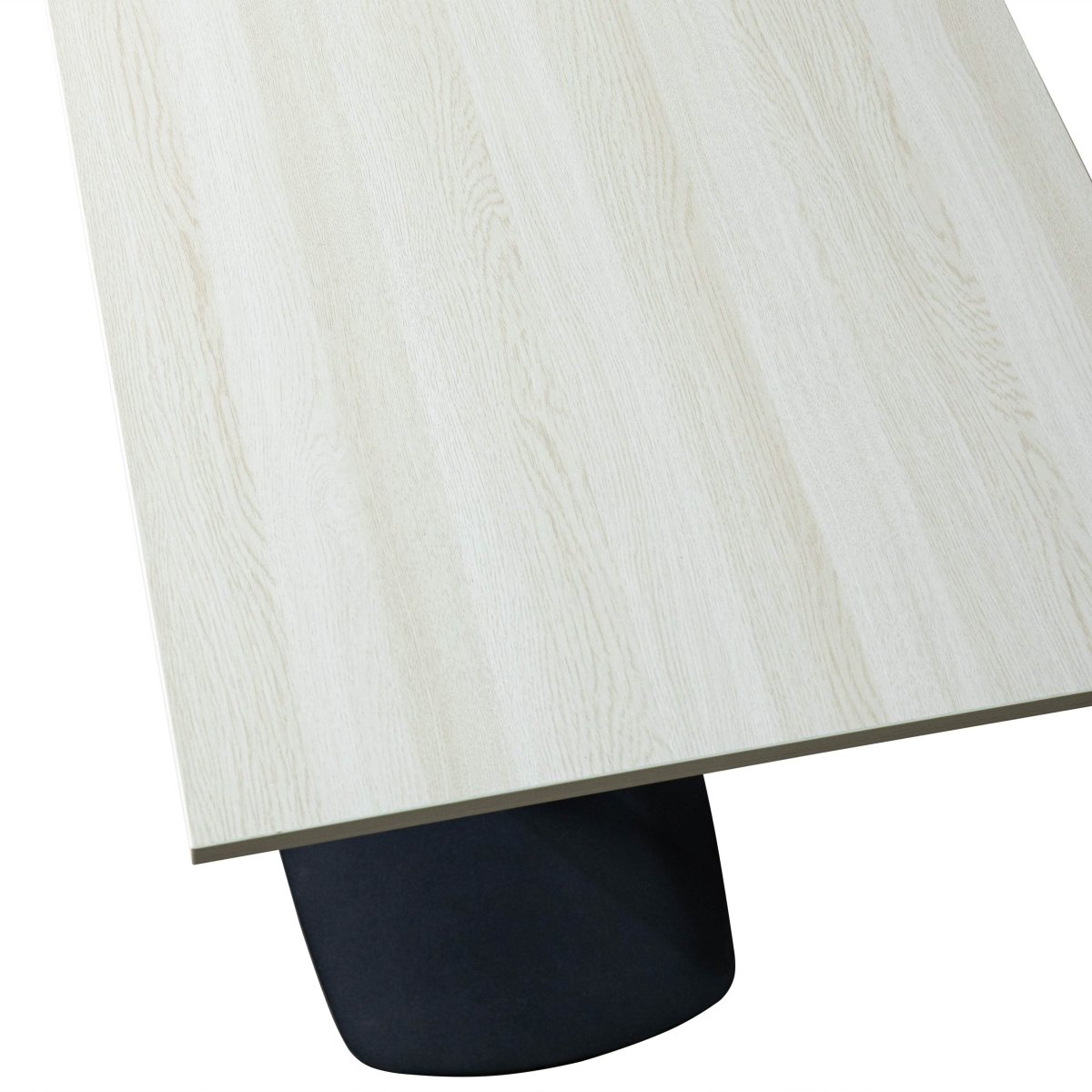 Leisuremod Dining Table Vail Collection Dining Table Black Rectangle Base With 24" Square MDF Top