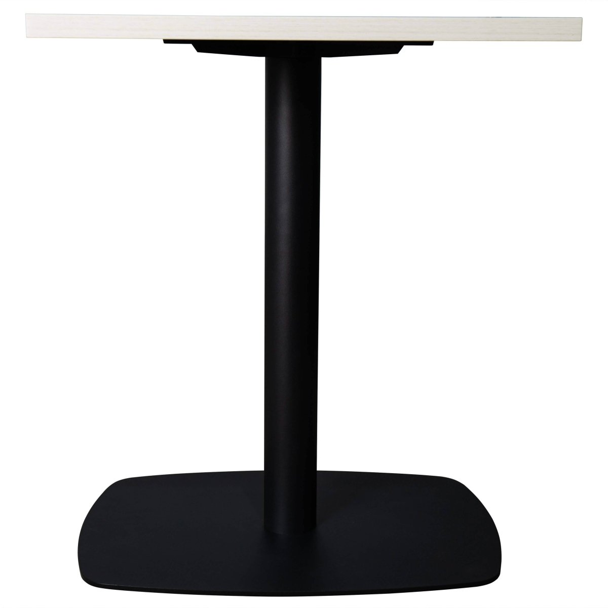 Leisuremod Dining Table Vail Collection Dining Table Black Rectangle Base With 24" Square MDF Top