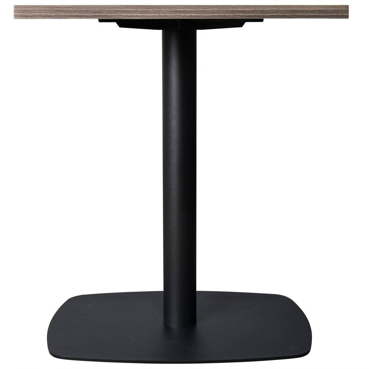 Leisuremod Dining Table Vail Collection Dining Table Black Rectangle Base With 24" Square MDF Top