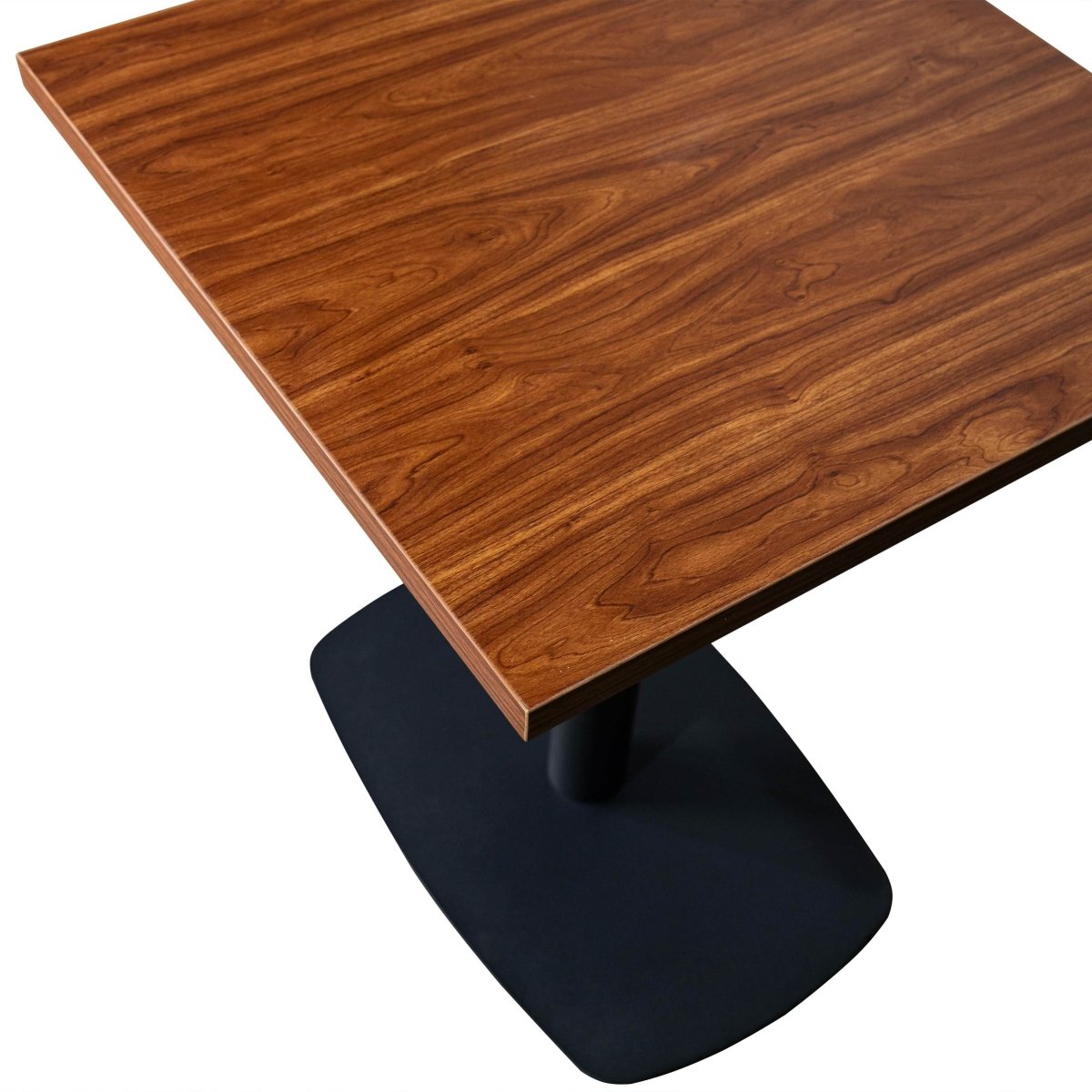 Leisuremod Dining Table Vail Collection Dining Table Black Rectangle Base With 24" Square MDF Top