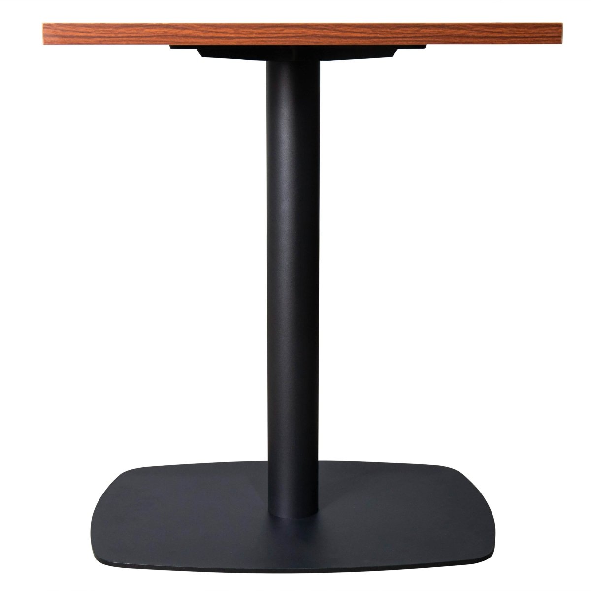Leisuremod Dining Table Vail Collection Dining Table Black Rectangle Base With 24" Square MDF Top