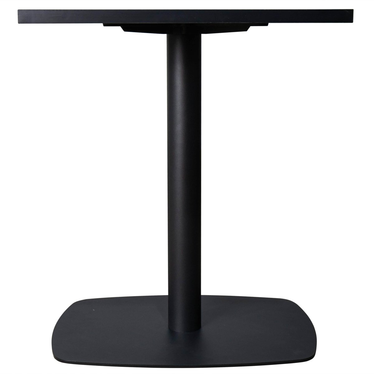 Leisuremod Dining Table Vail Collection Dining Table Black Rectangle Base With 24" Square MDF Top