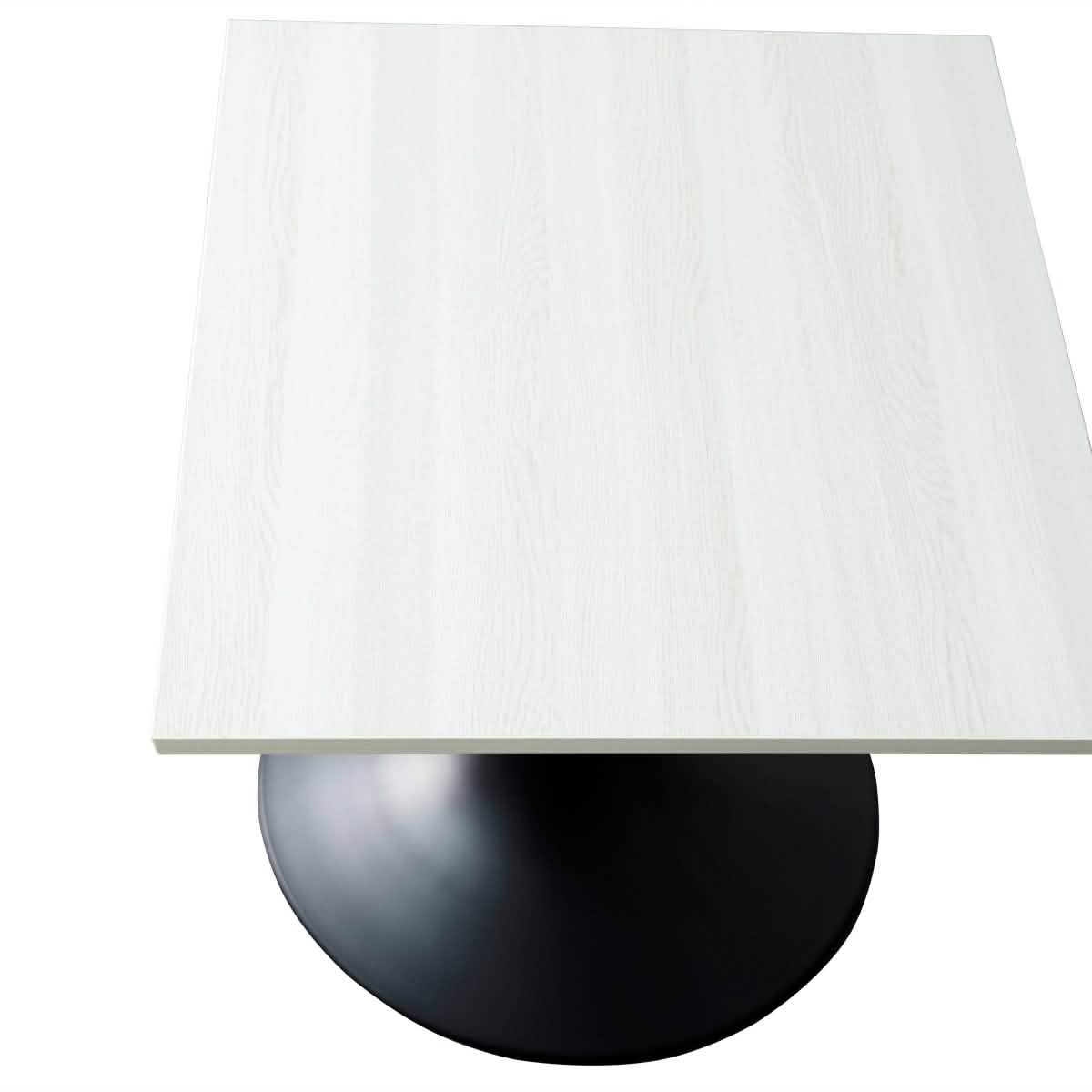 Leisuremod Dining Table Verve Collection 24"Square Dining Table, Black/White/Brushed Gold Base with MDF Top