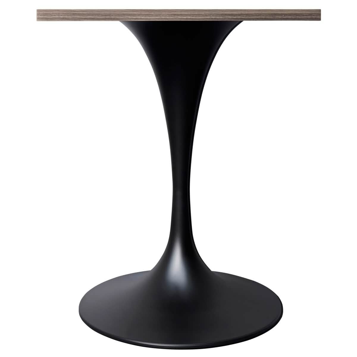 Leisuremod Dining Table Verve Collection 24"Square Dining Table, Black/White/Brushed Gold Base with MDF Top
