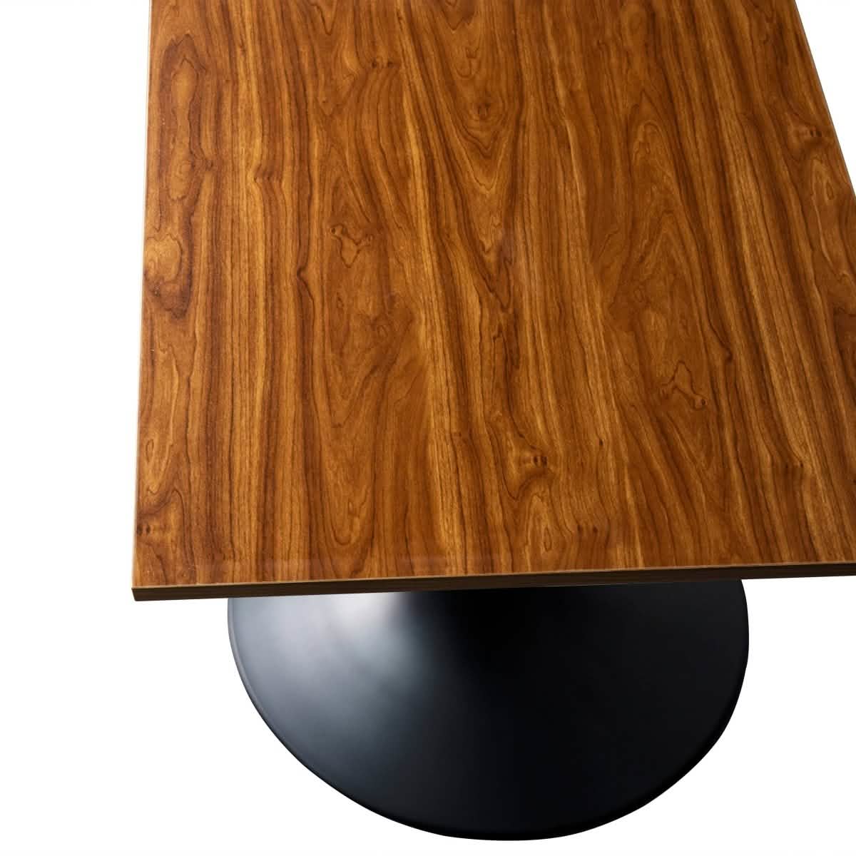 Leisuremod Dining Table Verve Collection 24"Square Dining Table, Black/White/Brushed Gold Base with MDF Top