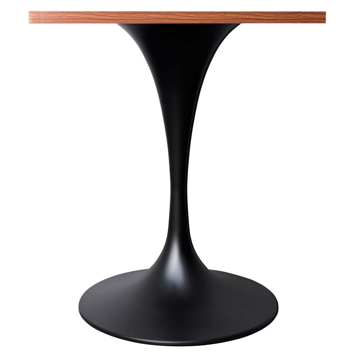 Leisuremod Dining Table Verve Collection 24"Square Dining Table, Black/White/Brushed Gold Base with MDF Top