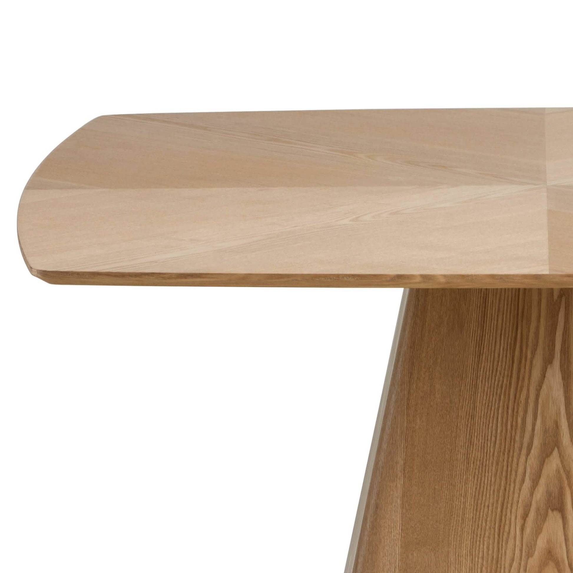 Zephyr 47" Square Dining Table with Sintered Stone/Ash Wood Tabletop and Iron Base Ash Wood Top - Natural Wood Dining Table Leisuremod