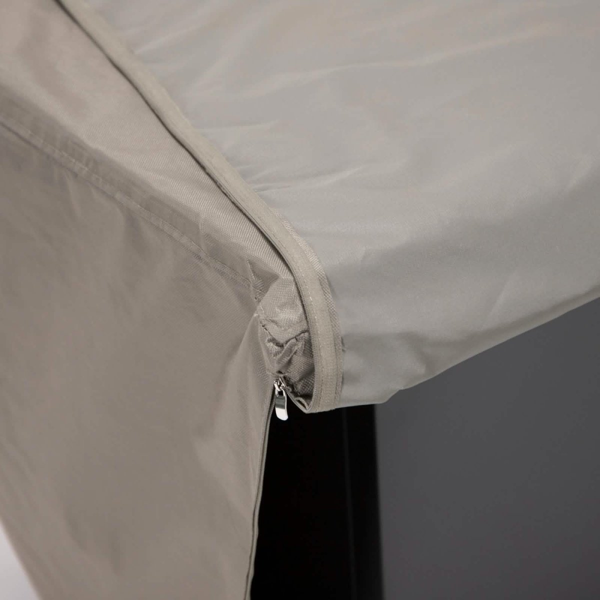 Chelsea Waterproof Fabric Rectangle Fire Pit Table Cover Taupe Fire Pits Leisuremod