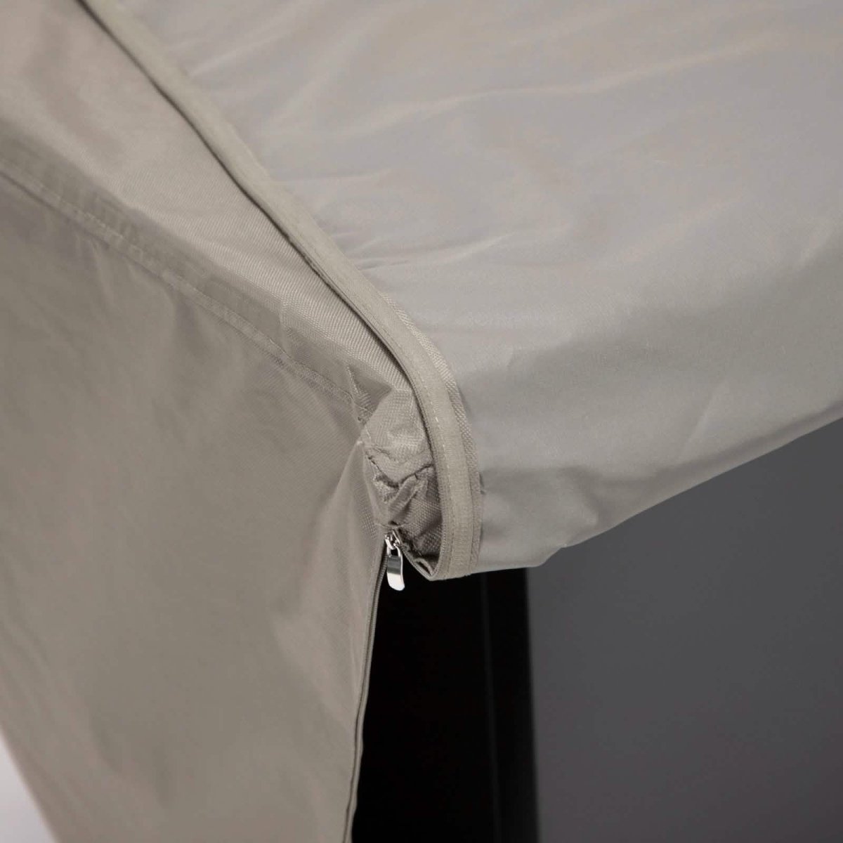 Chelsea Waterproof Fabric Rectangle Fire Pit Table Cover Taupe Fire Pits Leisuremod