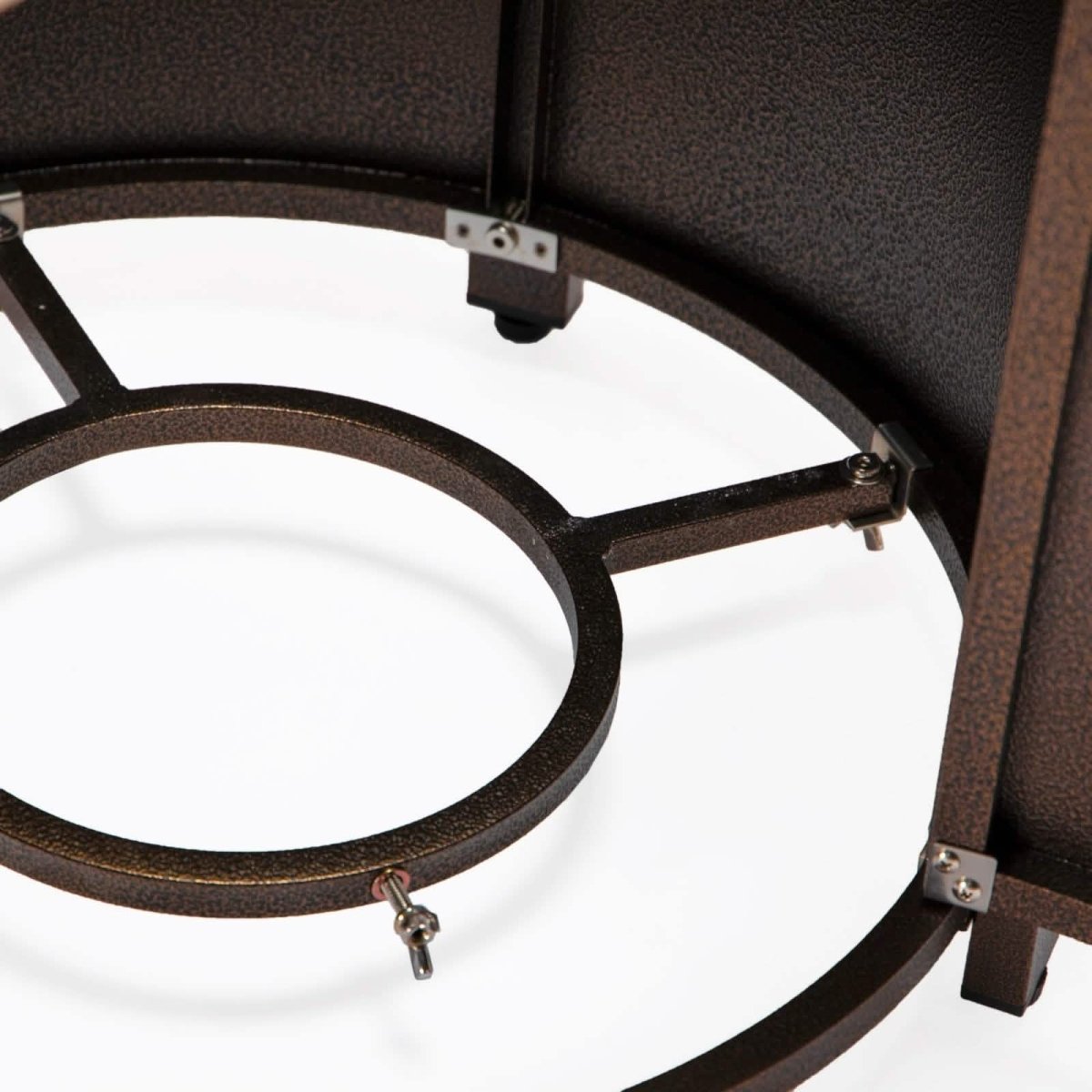 Leisuremod Fire Pits Walbrooke Modern Round Tank Holder Table with Tempered Glass Top and Powder Coated Aluminum Slats/Non Slats Design